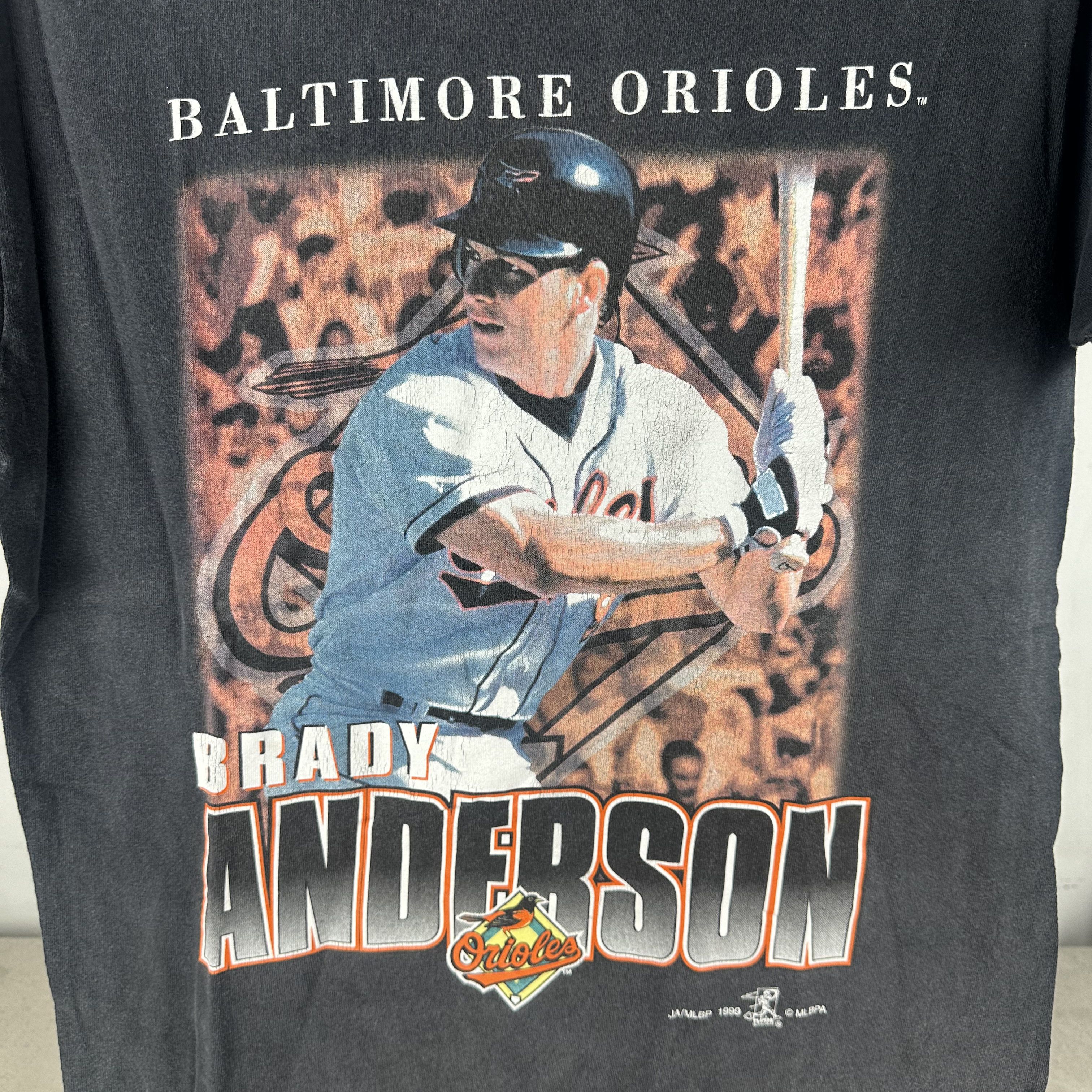 Vintage ​​​​1999 Brady Anderson Baltimore Orioles MLB T-shirt Size US M / EU 48-50 / 2 - 2 Thumbnail