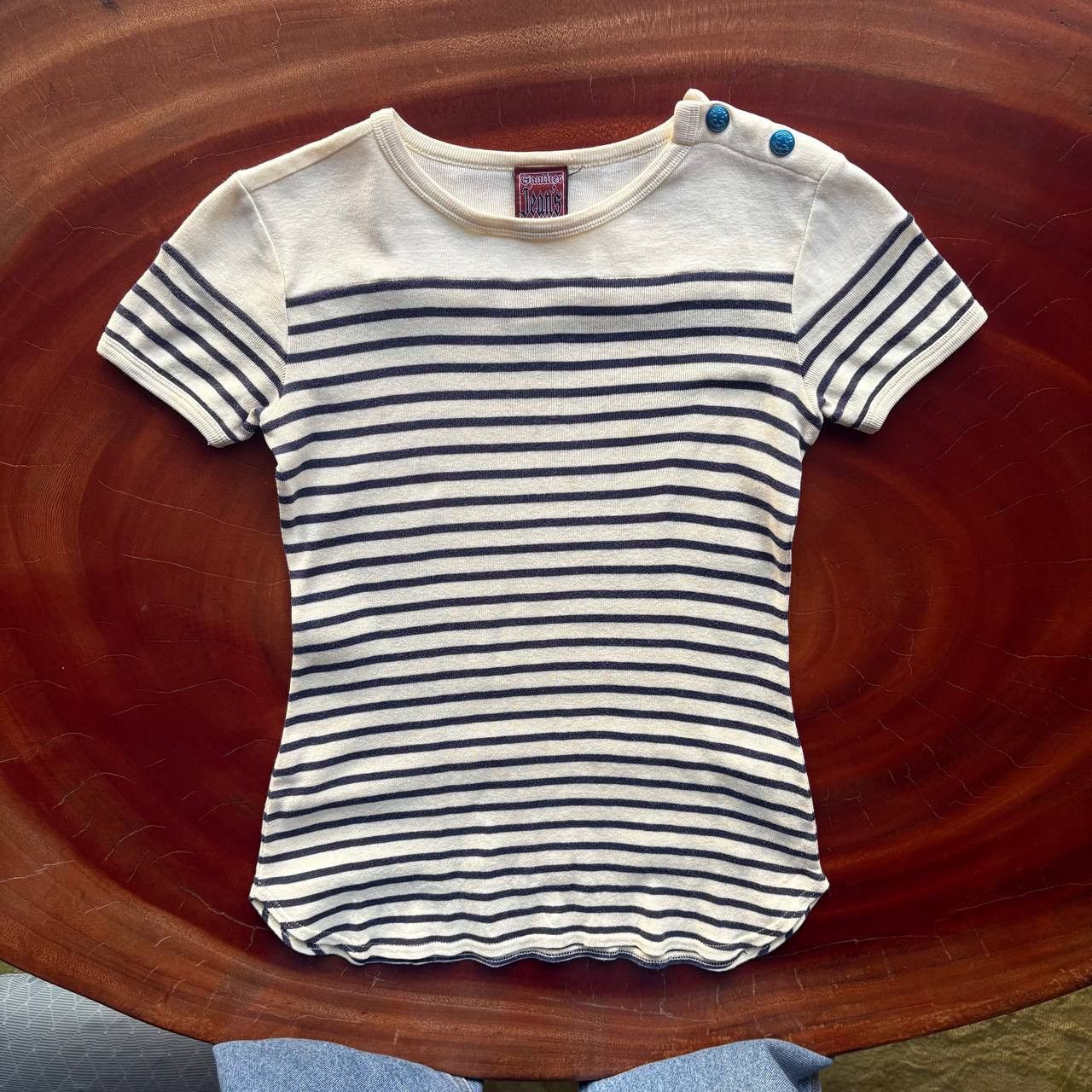 Jean Paul Gaultier Jean Paul Gaultier Jeans JPG Striped Button Tshirt Size US XS / EU 42 / 0 - 1 Thumbnail
