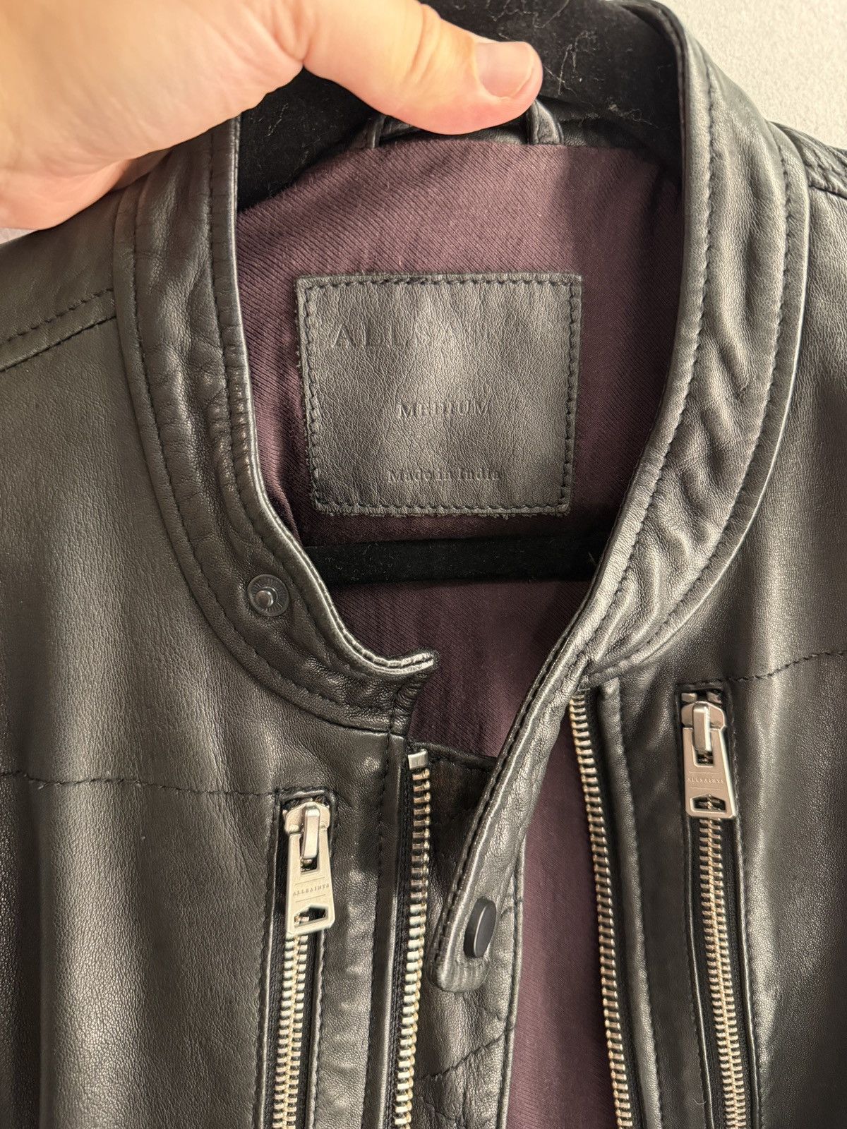 Allsaints ALLSAINTS Men’s Racer Leather Jacket Size US M / EU 48-50 / 2 - 3 Thumbnail