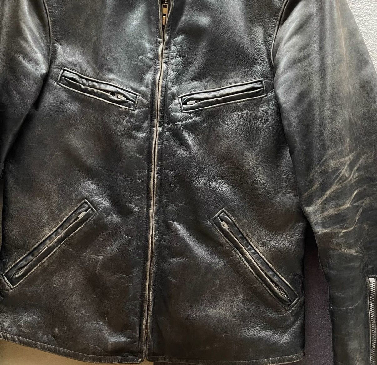 Ralph Lauren RRL Ralph Lauren J100 Leather Jacket - Chain Version K22 Size US XS / EU 42 / 0 - 3 Thumbnail