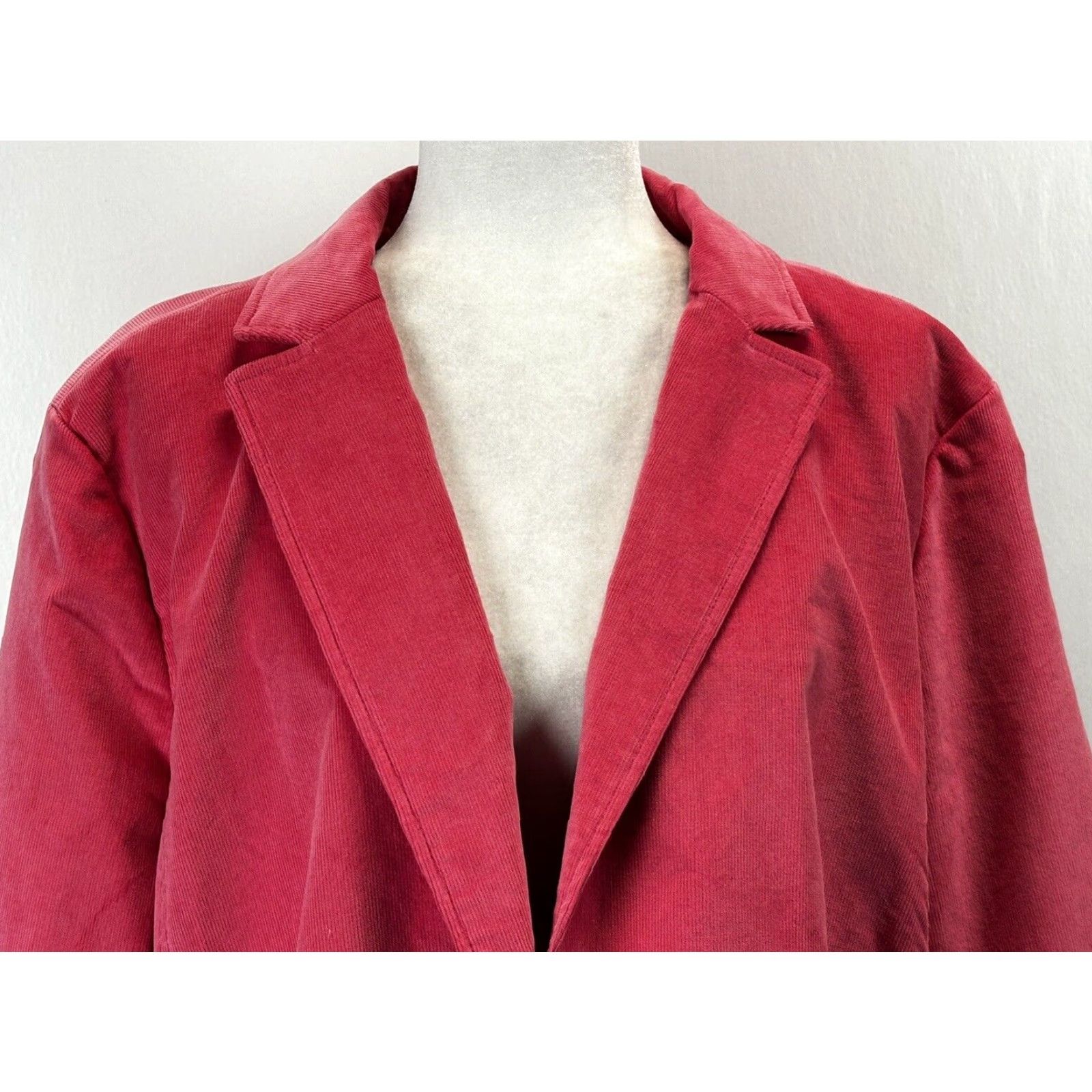 Talbots Talbots Plus Size 24W Pink Corduroy Blazer Jacket 2 Button Womens Size 4XL / US 24-26 - 5 Thumbnail