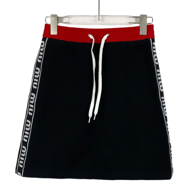 Miu Miu Miu Miu Black Cotton Women's Skirt 0089 Size 23" - 1 Thumbnail