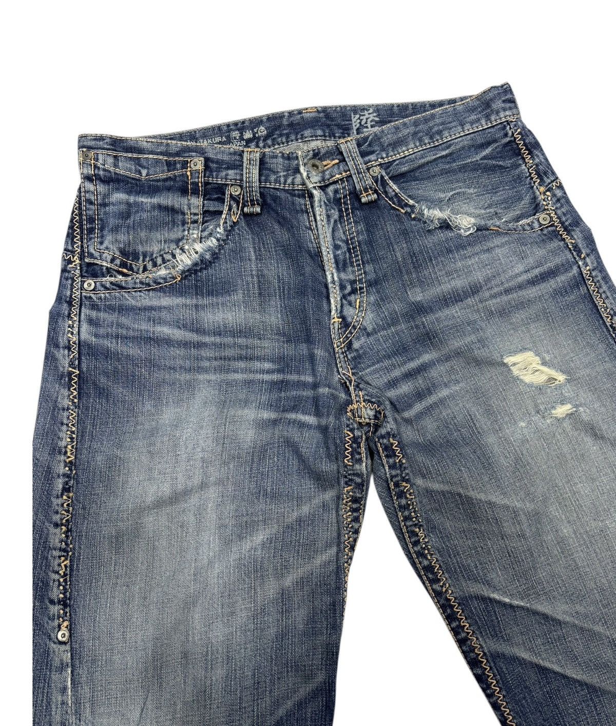 Japanese Brand × Yasuyuki Ishii × Yoshiyuki Konishi BAGGY JEANS KOBI ITAKURA STITCHING DENIM DISTRESS JEANS Size US 32 / EU 48 - 7 Thumbnail
