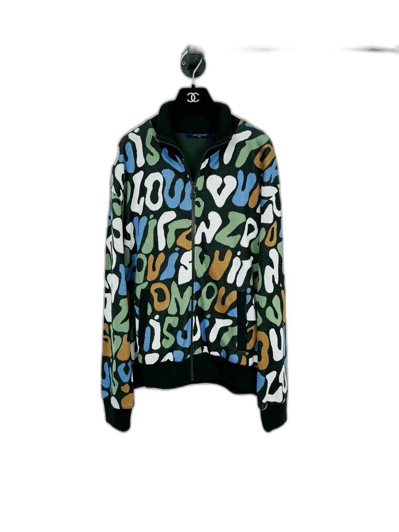 Louis Vuitton Louis Vuitton Green Patterned Zip-Up Jacket Size US L / EU 52-54 / 3 - 1 Thumbnail