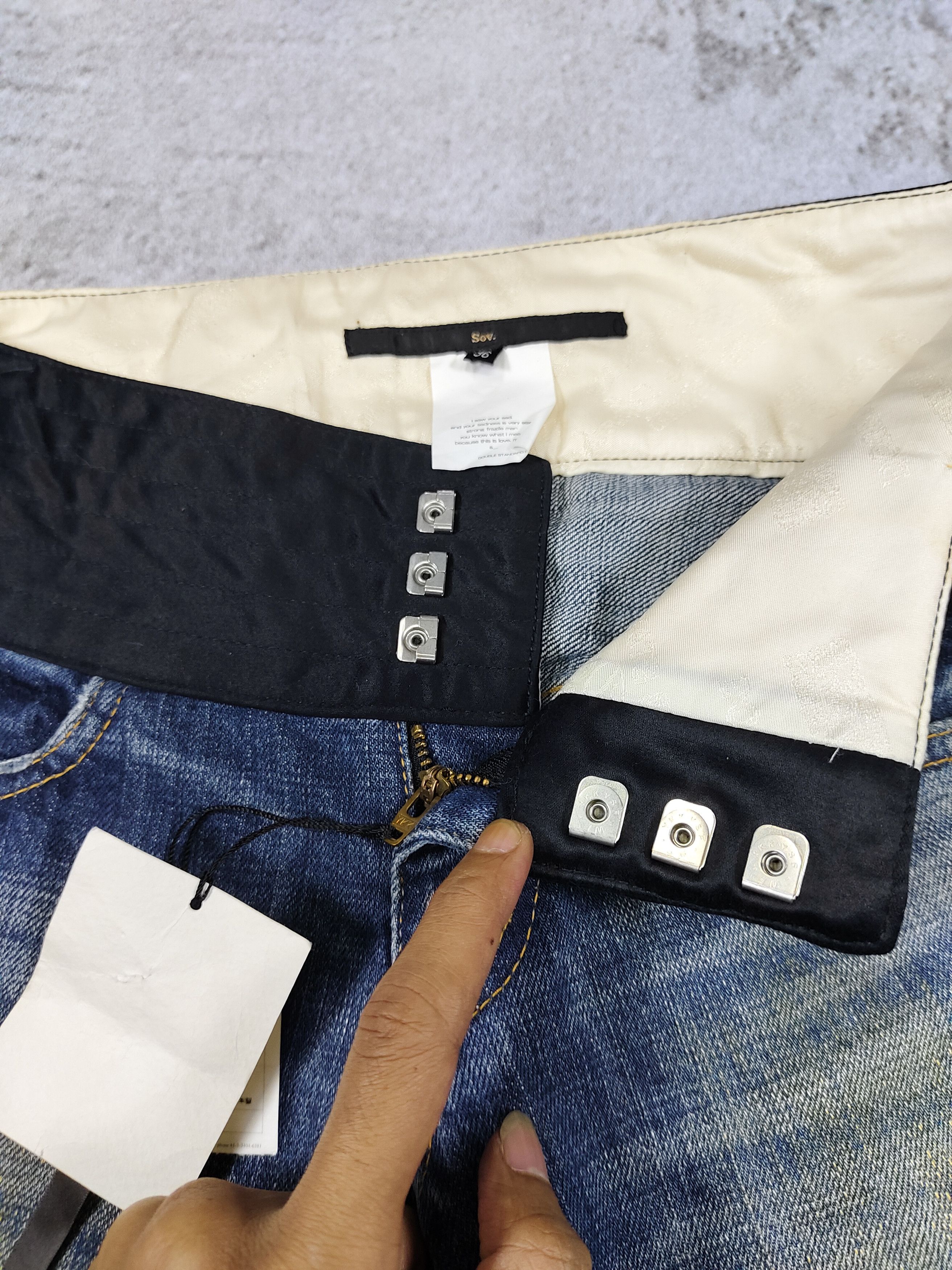 If Six Was Nine Sov. Tokyo- Heavy Distressed Mud Wash Panel Denim Short Size 28" / US 6 / IT 42 - 5 Thumbnail