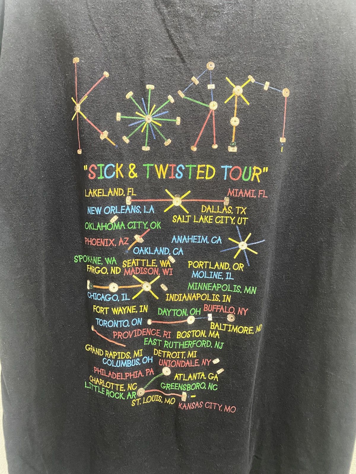 Band Tees KORN TOUR "SICK & TWISTED TOUR" rare 00s Size US L / EU 52-54 / 3 - 5 Thumbnail