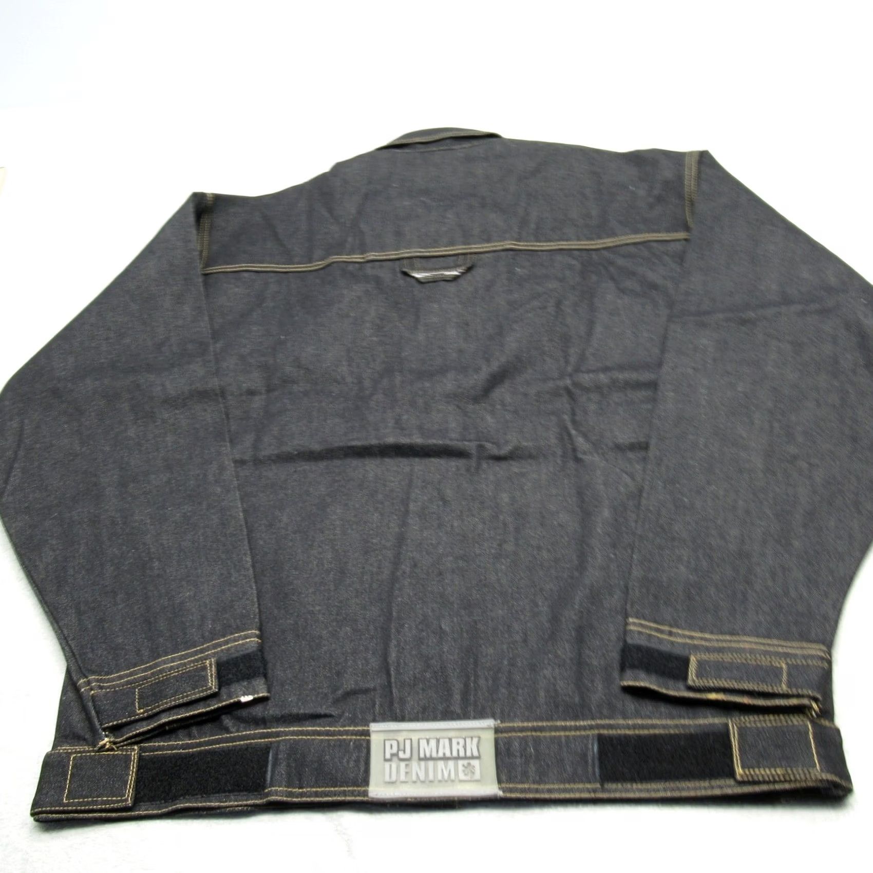 Denime PJ Mark Denim Jacket Men XL Black Trucker Button Up Raw Dead Stock NEW Size US XL / EU 56 / 4 - 3 Thumbnail