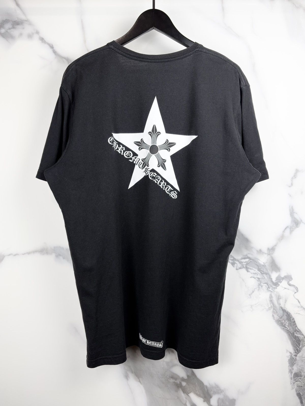 Chrome Hearts Chrome Hearts Shuriken Ninja Star Scroll Logo V Neck Tshirt Size US XL / EU 56 / 4 - 1 Thumbnail