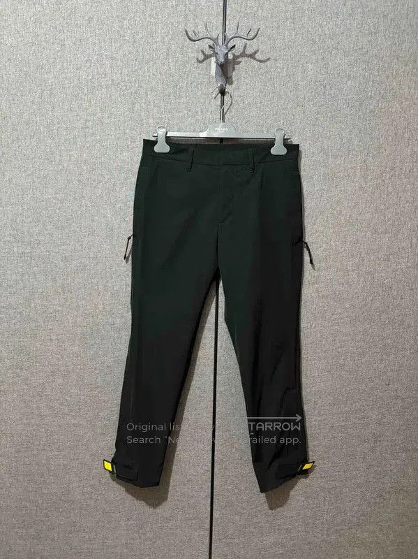Prada Prada Black Embroidered Logo Relaxed Pants. Size US 30 / EU 46 - 1 Thumbnail