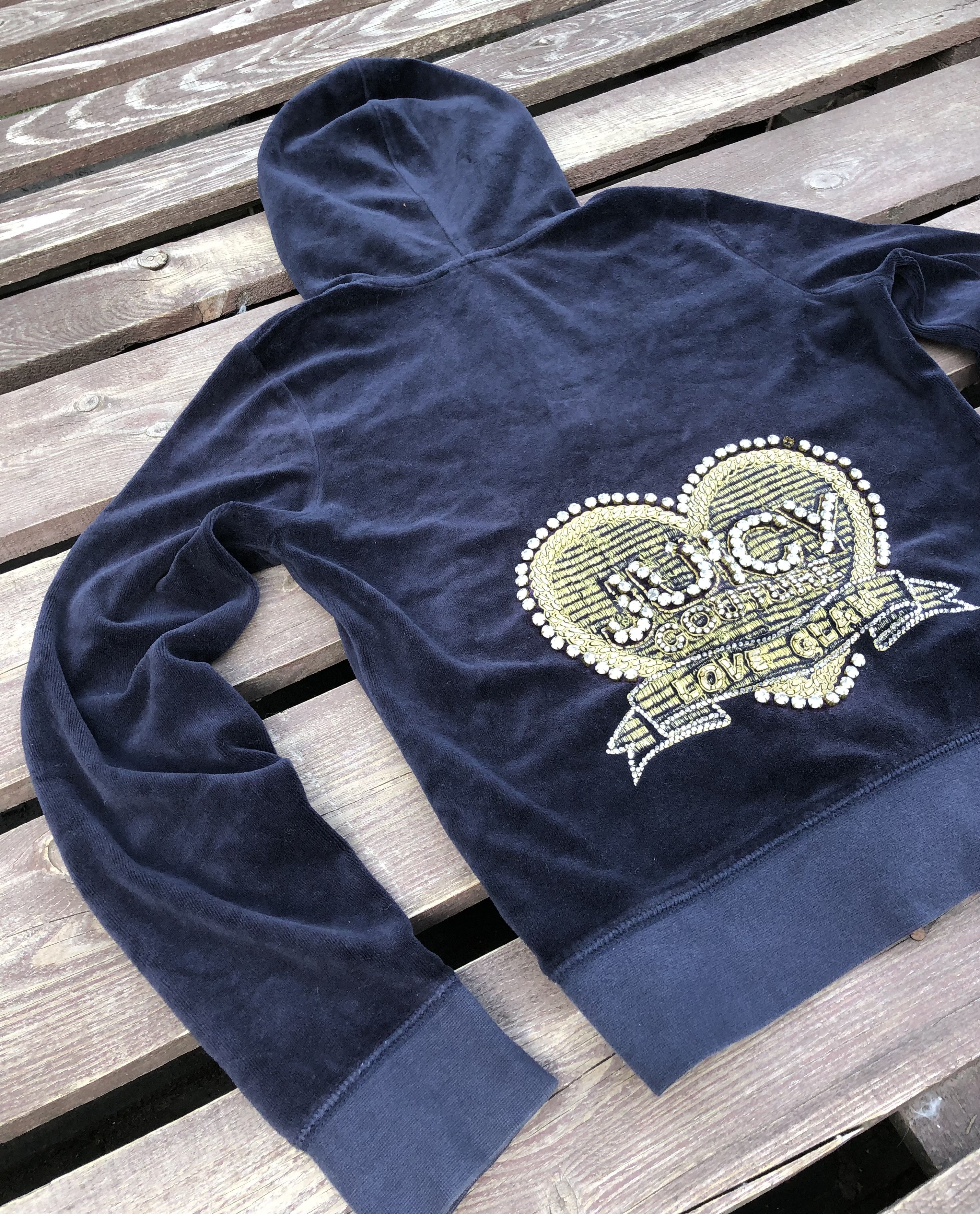 Juicy Couture Juicy Couture Y2K Style Vintage Velour Zip Up Hoodie Size M / US 6-8 / IT 42-44 - 3 Thumbnail