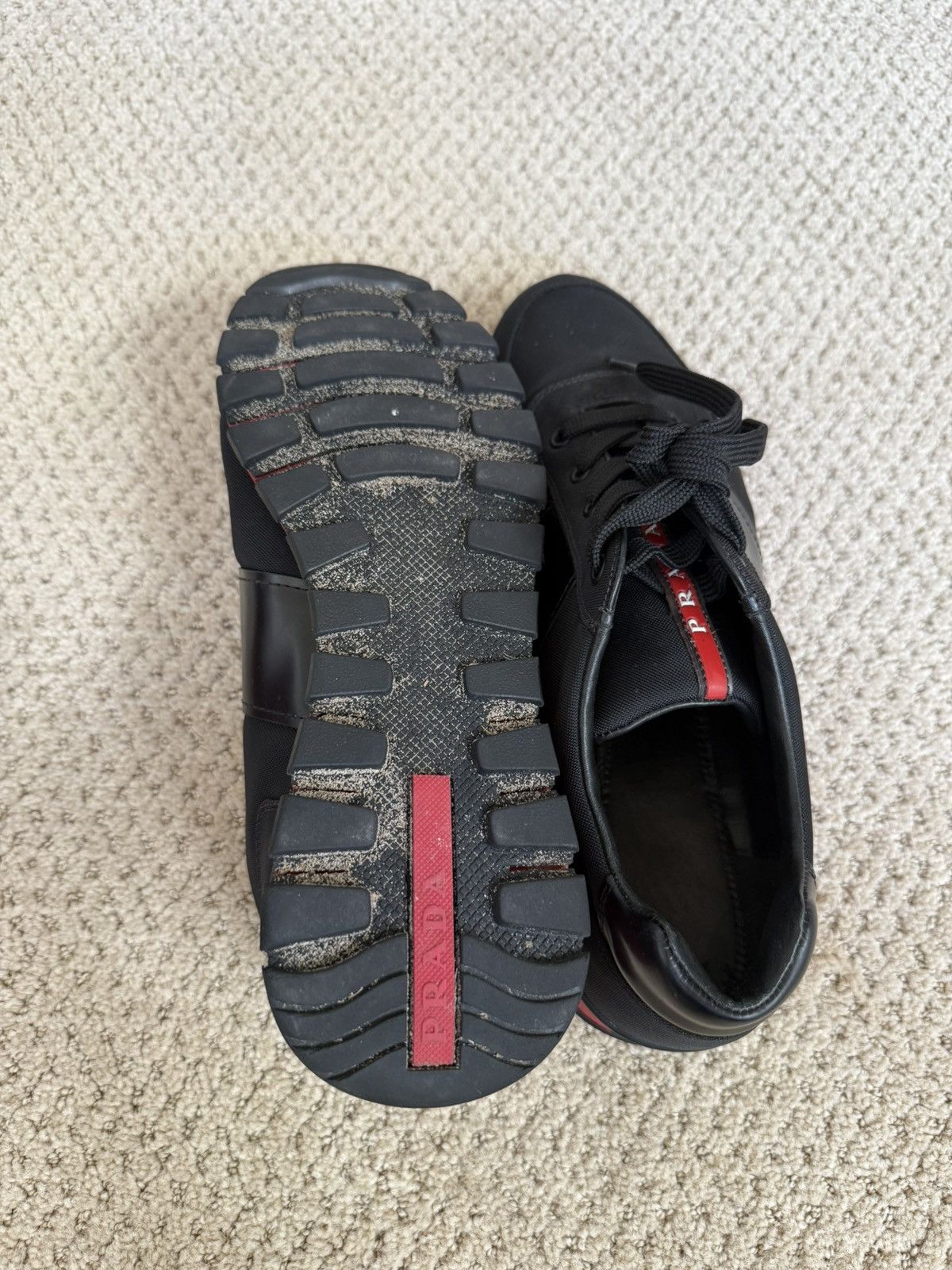 Prada ****RARE PRADA MATCH RACE NYLON LEATHER SNEAKERS Size US 10 / EU 43 - 3 Thumbnail
