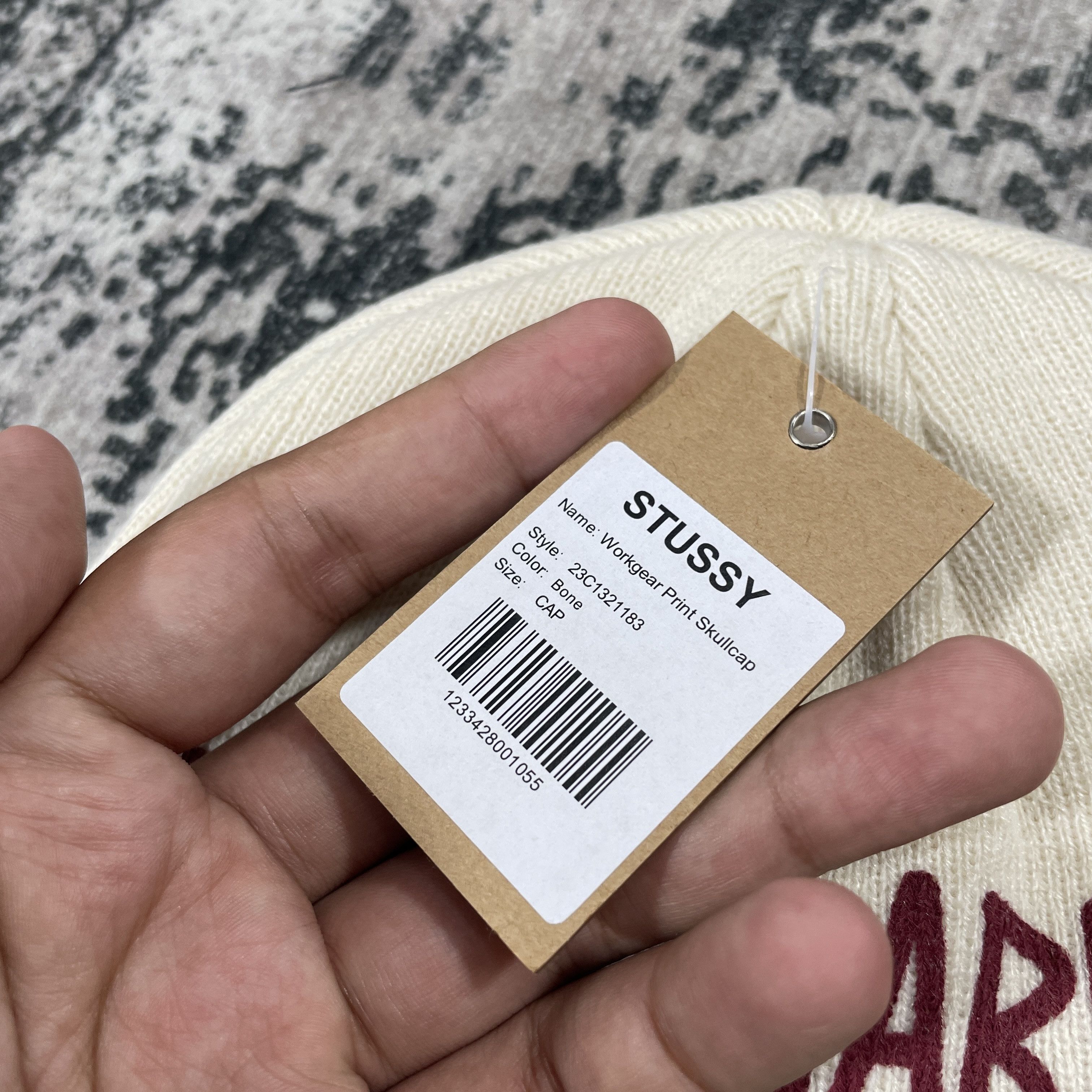 Other Stussy Work Gear Skullcap Beanie Bone Size ONE SIZE - 4 Thumbnail