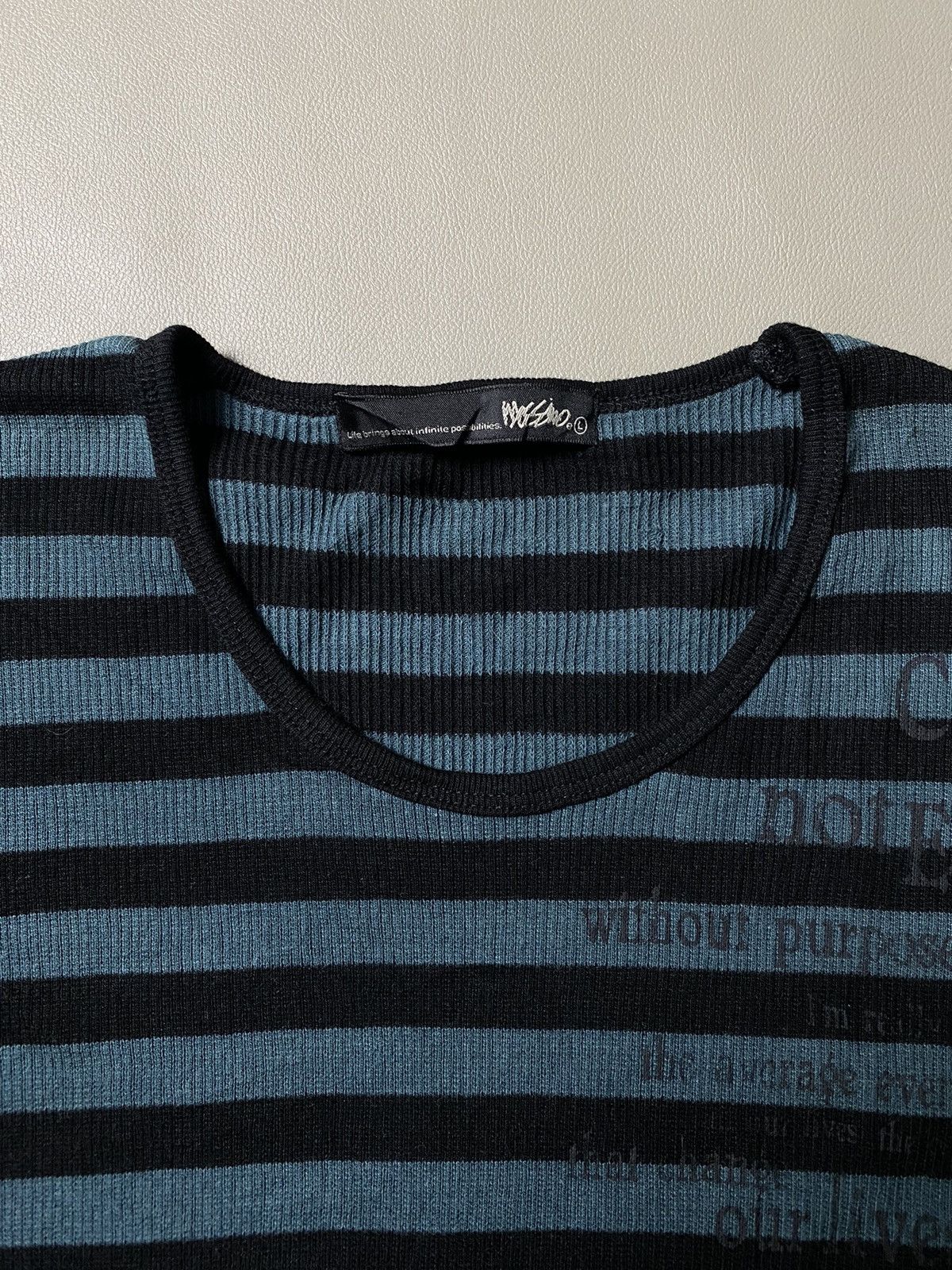 If Six Was Nine × Japanese Brand × Le Grande Bleu (L.G.B.) Mossimo Poem Grunge Tshirt Size US M / EU 48-50 / 2 - 5 Thumbnail