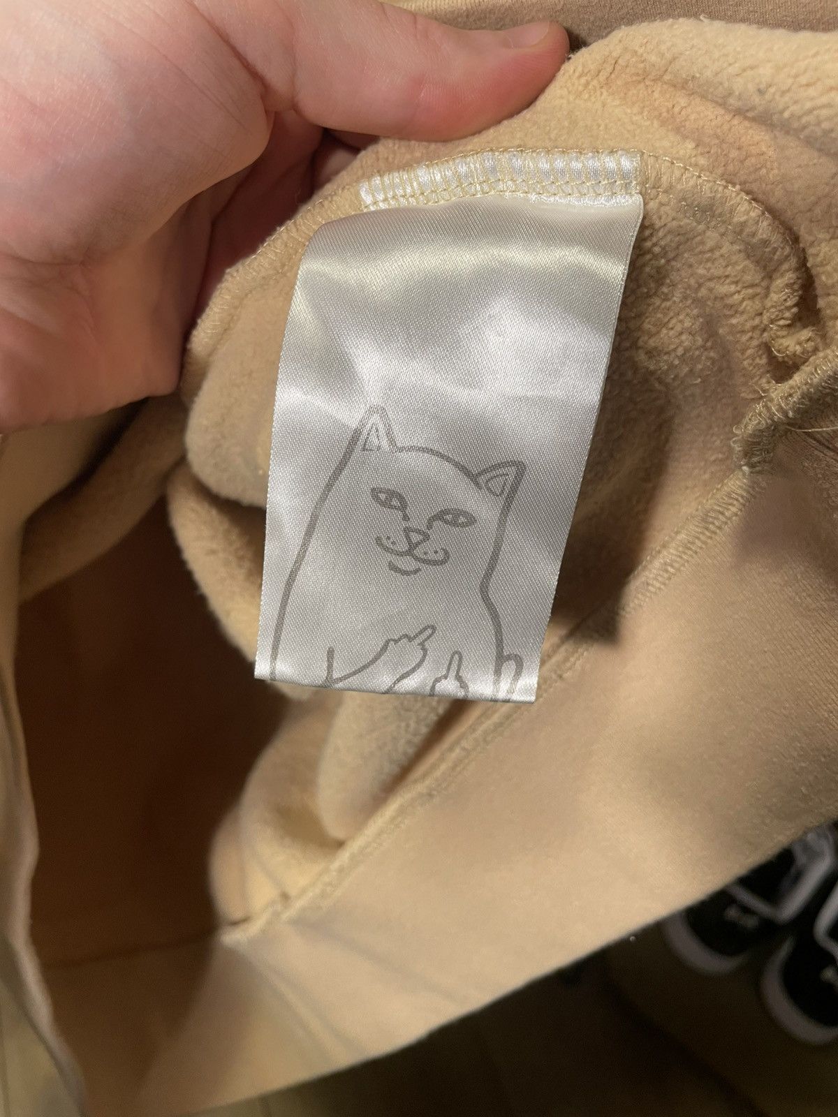 RIPNDIP Rip N Dip Taped Pullover Hoodie - Tan Size US M / EU 48-50 / 2 - 5 Thumbnail
