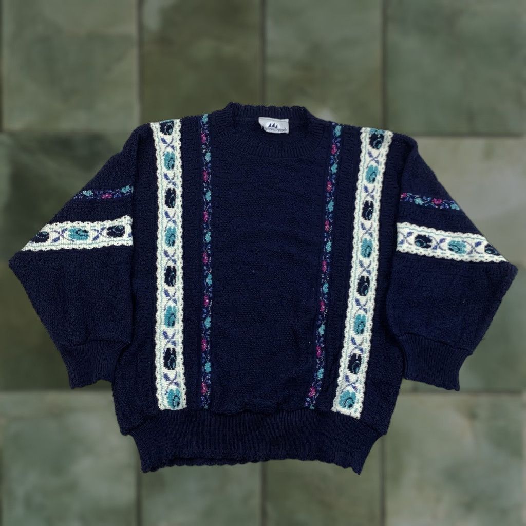 Vintage VINTAGE Bay Point Threads Sweater Womens L Blue Glitter Pullover 90s Knit Crew Neck Long Sleeve Size L / US 10 / IT 46 - 1 Thumbnail