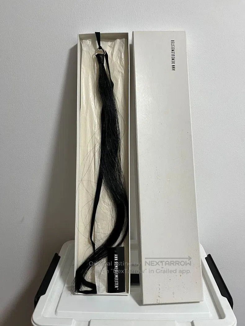 Ann Demeulemeester Black Fur Accessory Belt Tie. Size ONE SIZE - 6 Thumbnail