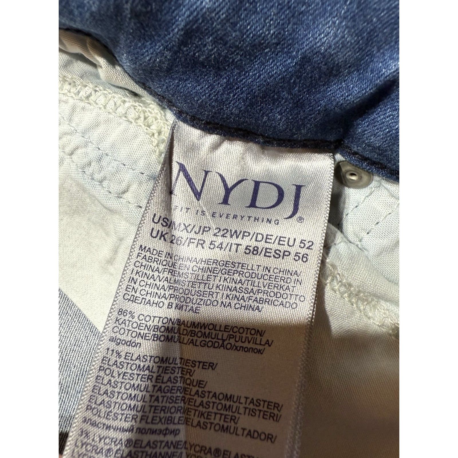 NYDJ NYDJ Women's Pants 22W Blue Denim Skinny Flex Stretch Ankle Plus Size 22WP Womens Shirts? Size 40" / US 18 - 5 Thumbnail