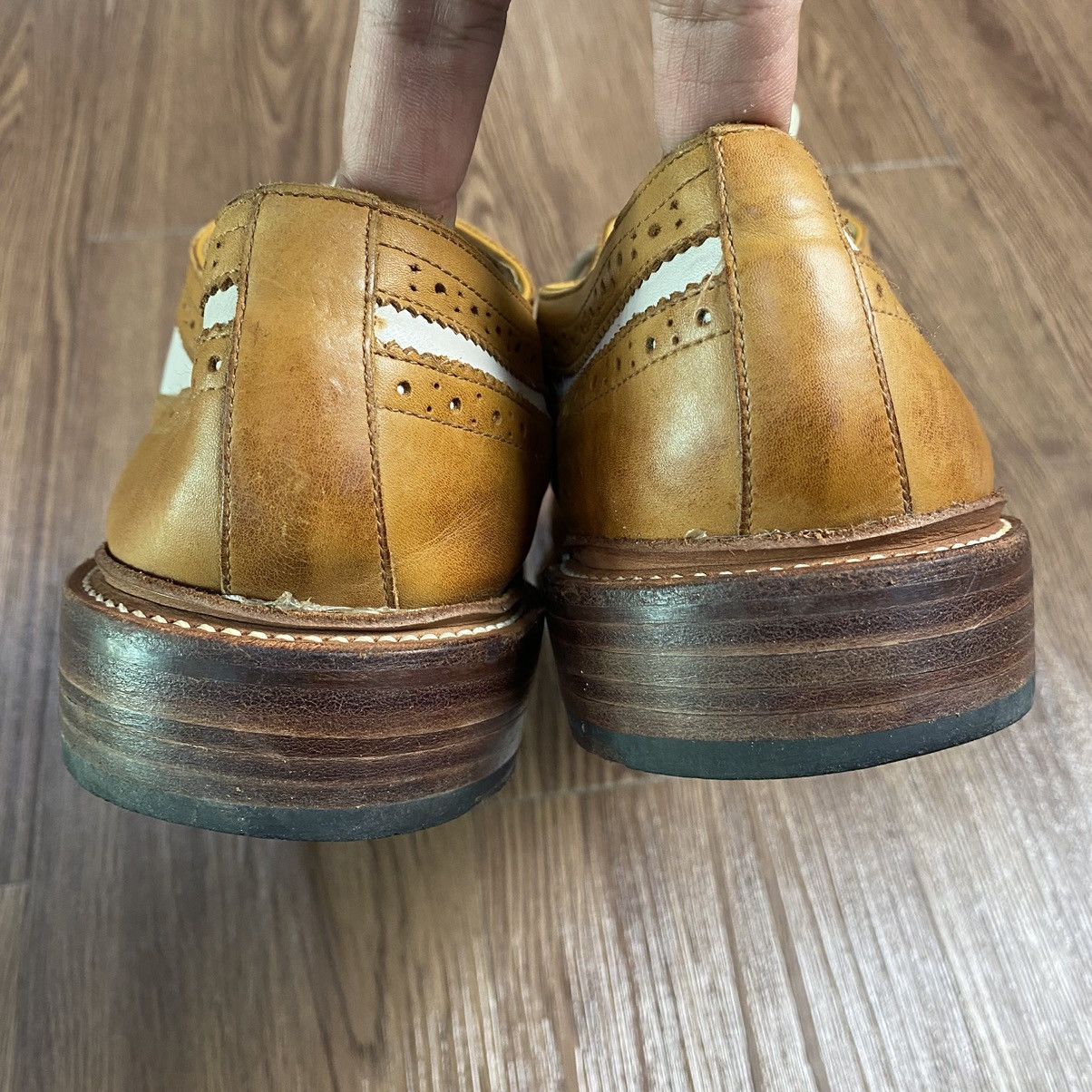 Grenson GRENSON Leather Wing Tip Brogues Two Tone 51902325 Size US 10 / EU 43 - 10 Thumbnail