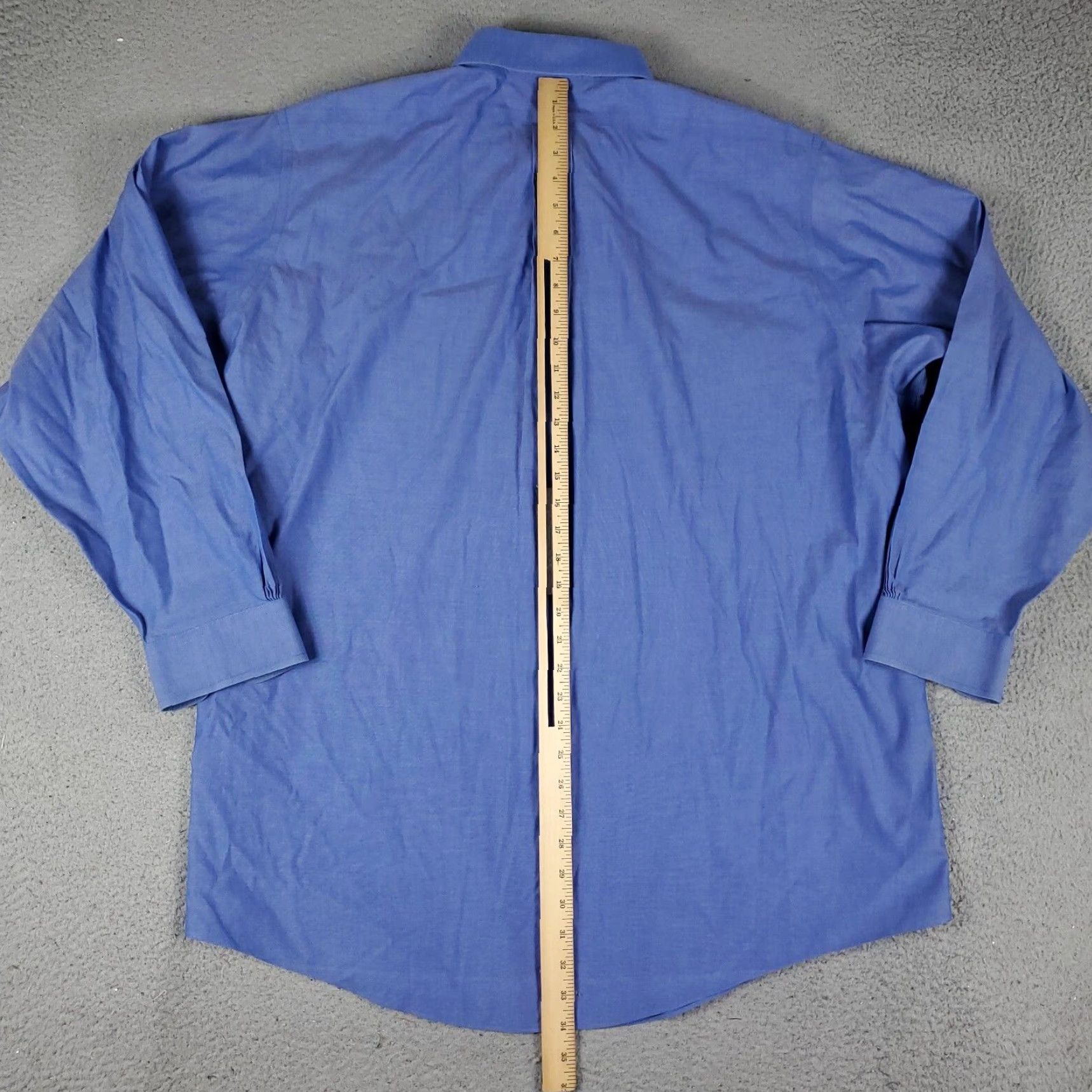Brooks Brothers Brooks Brothers Men's Dress Shirt Size 18 Blue Long Sleeve Button Up Cotton Regular Fit Size 48R - 5 Thumbnail