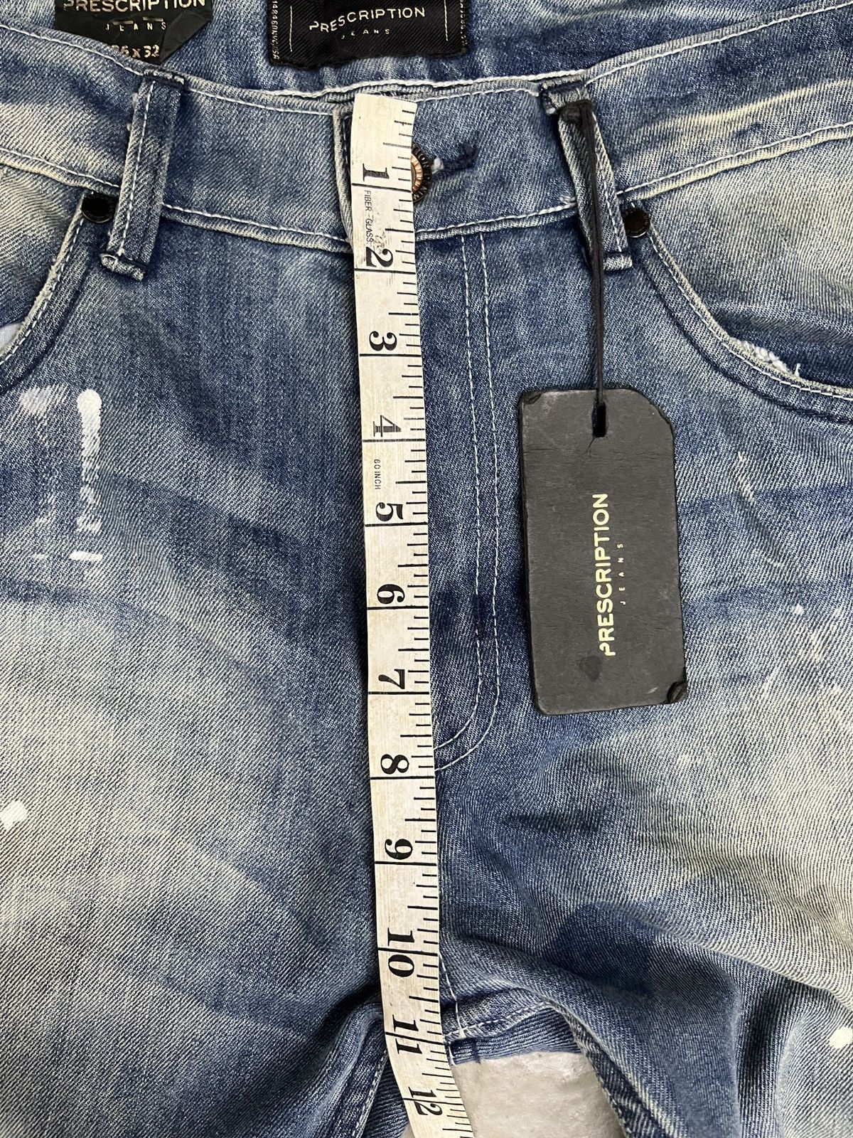 If Six Was Nine WASHED DENIM PAINT SPLATTER JEANS JUNYA HELMUT LANG STYLE Size US 34 / EU 50 - 10 Thumbnail