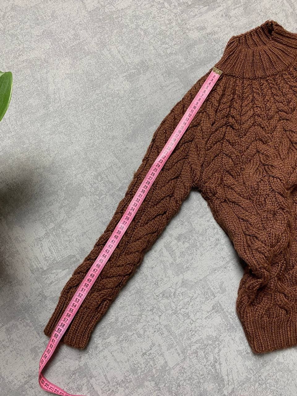 Sezane Ia Maille Sezane Wool coarse knitted brown Sweater Size S / US 4 / IT 40 - 11 Thumbnail