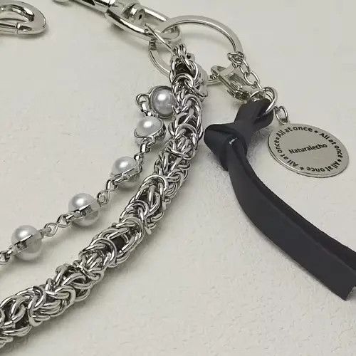 Jewelry Punk Multilayer Pearls Waist Pants Keychain Size ONE SIZE - 4 Thumbnail