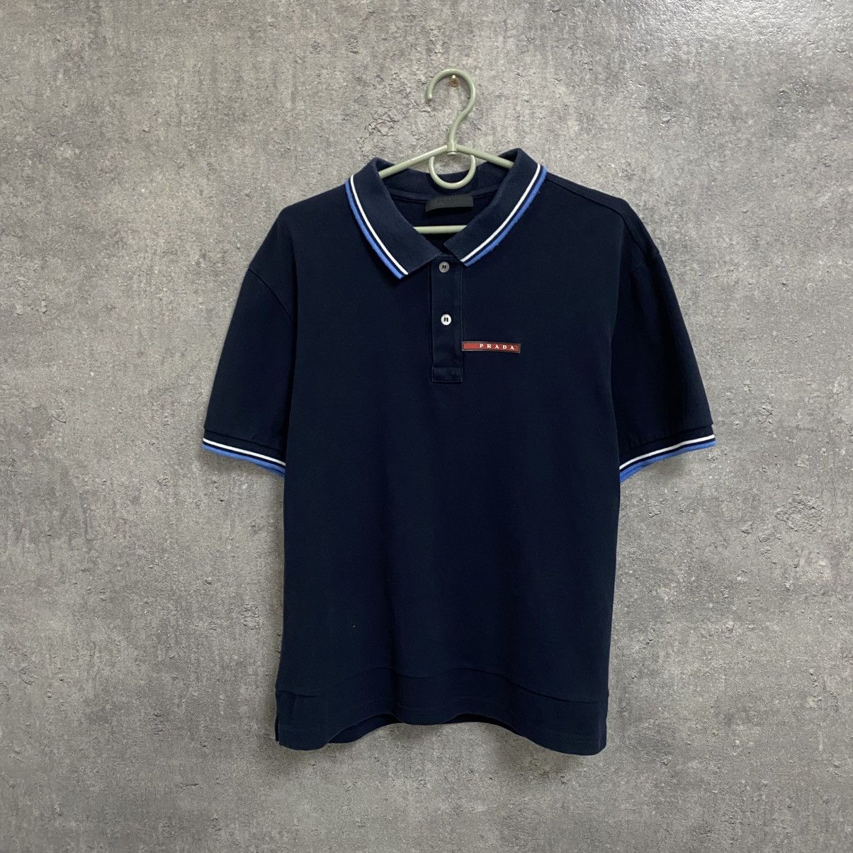 Prada Prada Polo T-Shirt Red Tab Size US XL / EU 56 / 4 - 1 Thumbnail