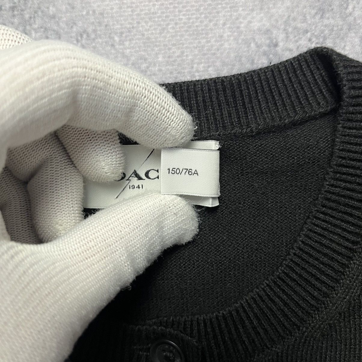 Coach Coach Black Cardigan Sweater Streetwear Luxury Designer Size XXS / US 00 / IT 34 - 6 Thumbnail