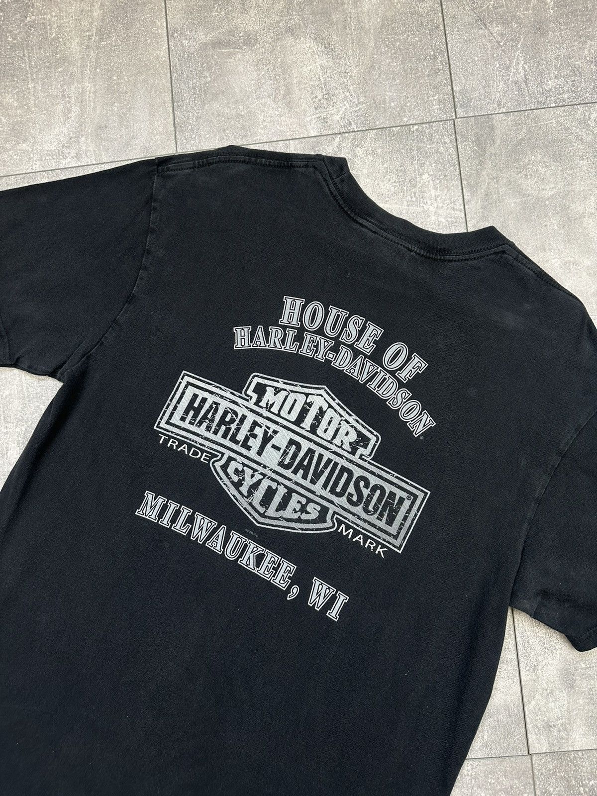 Vintage Harley Davidson 2008 Overprint Logo Santa Bicker Tee Size US L / EU 52-54 / 3 - 8 Thumbnail