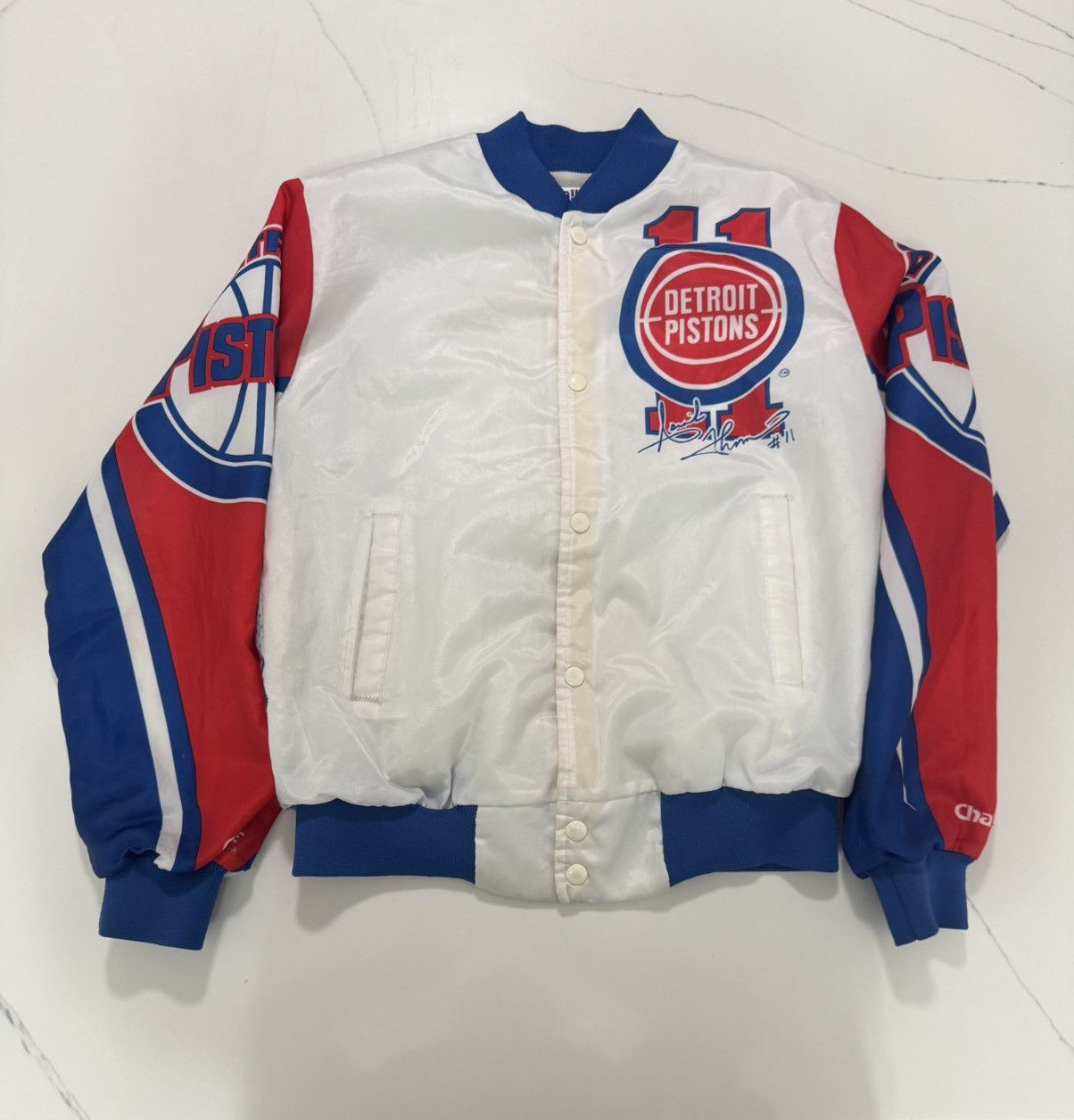 Chalk Line 🔥 Vintage Isiah Thomas Detroit Pistons Jacket 🔥 Size US L / EU 52-54 / 3 - 2 Thumbnail
