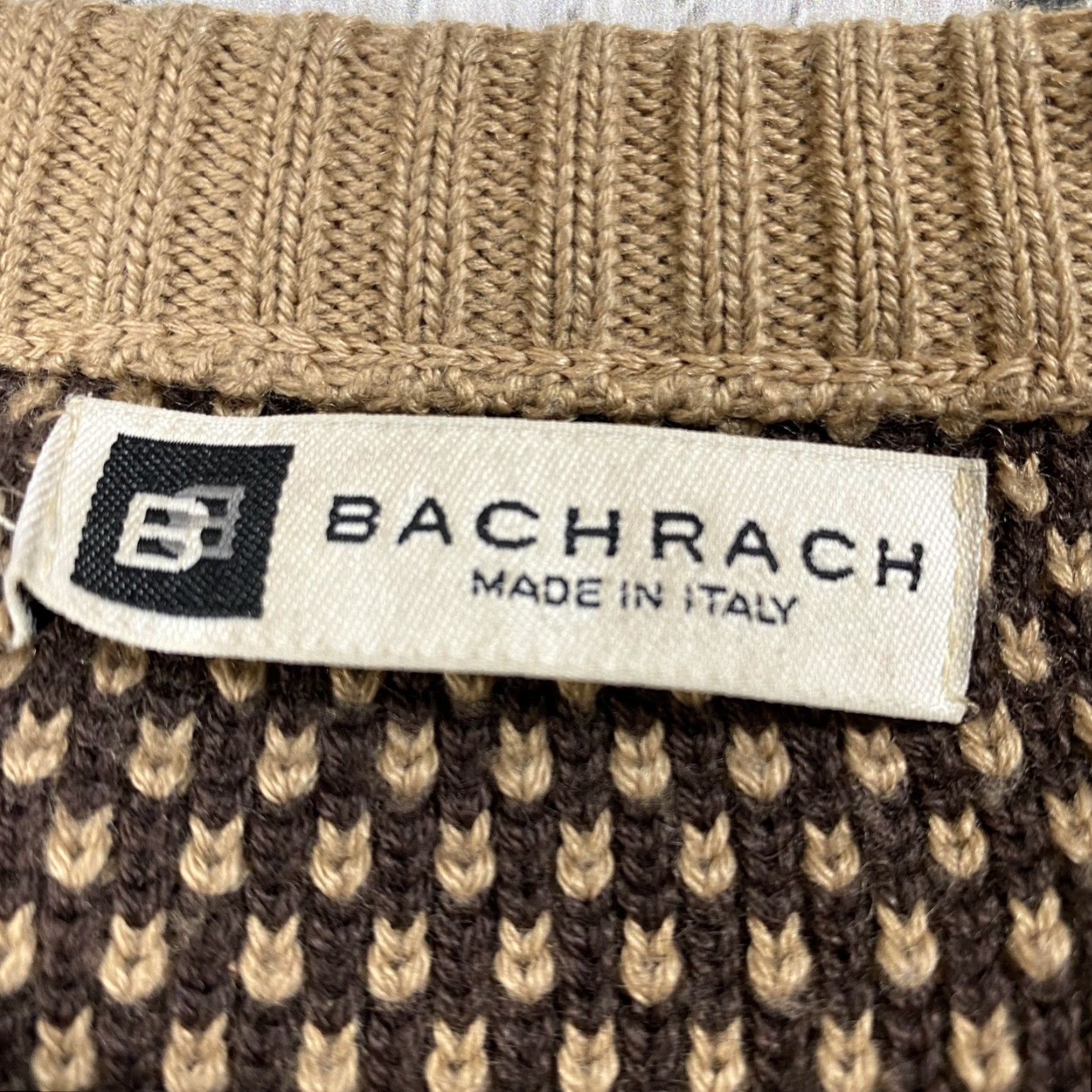 Vintage VINTAGE Bachrach Italy Suede Accents Pullover Sweater Brown Size XL Men's Size US XL / EU 56 / 4 - 5 Thumbnail