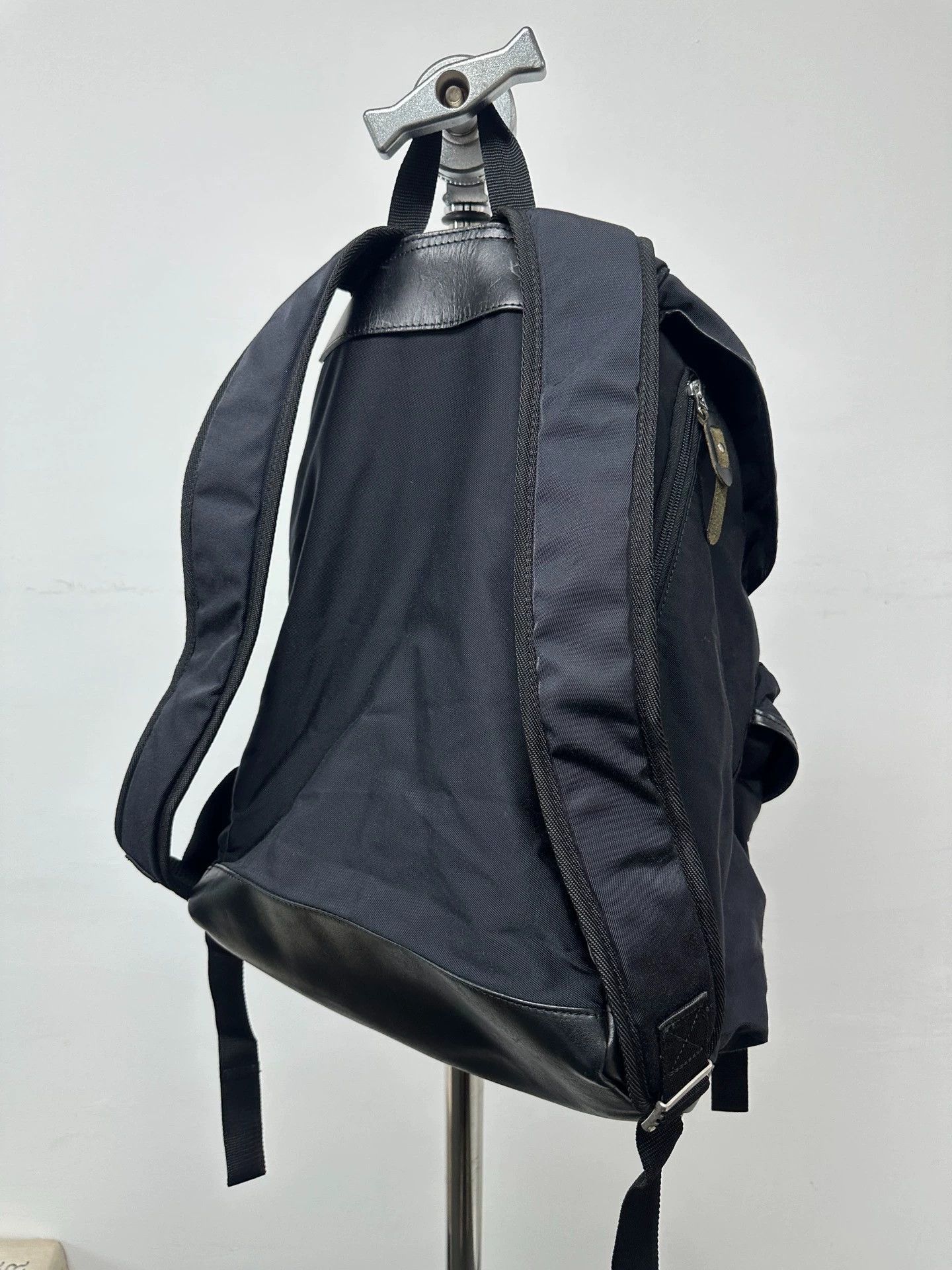 Yohji Yamamoto Black Backpack with Adjustable Straps and Leather Accents Size ONE SIZE - 1 Thumbnail