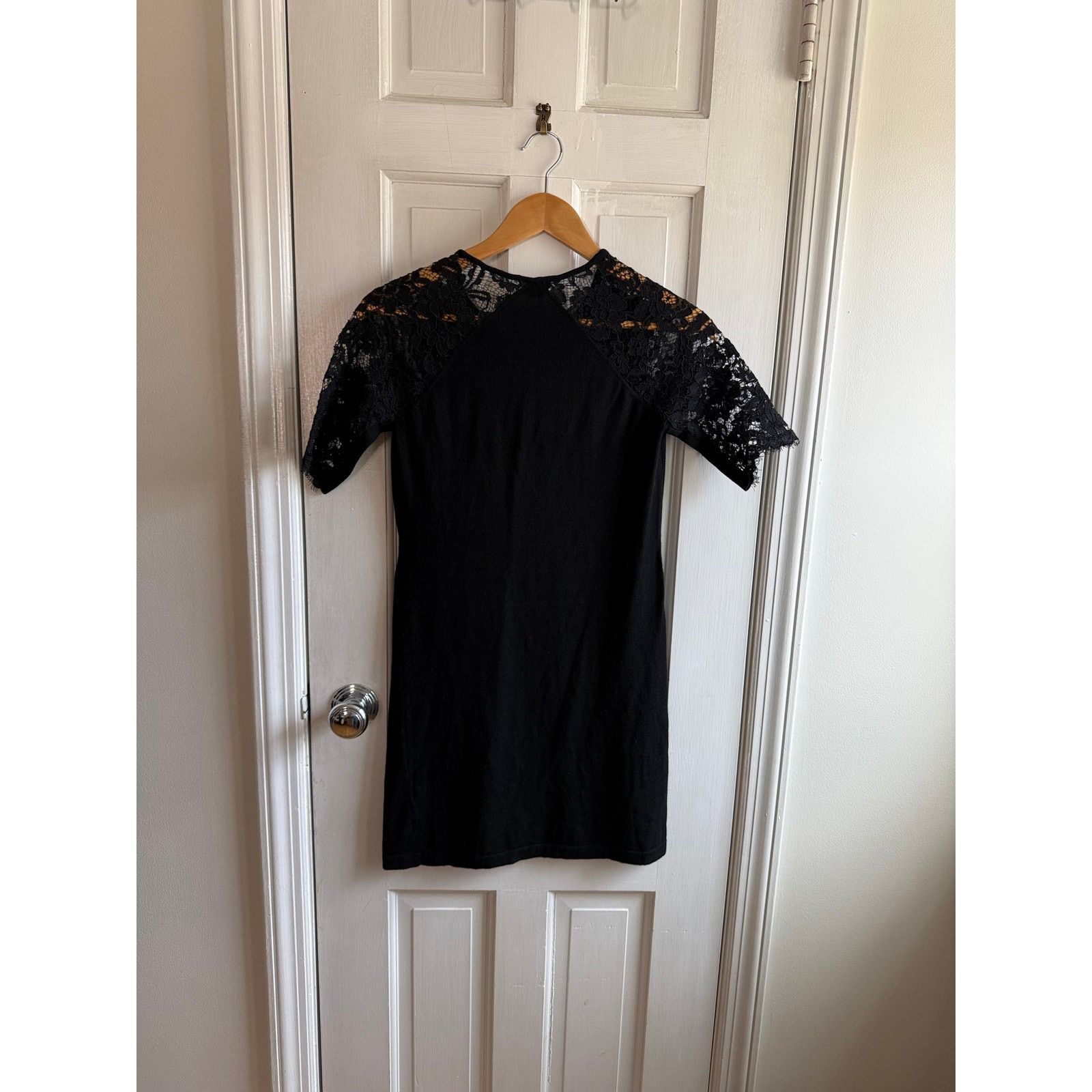 Theory Theory Jiya LC Evian Stretch Dress Black Lace Sleeves Small Size S / US 4 / IT 40 - 5 Thumbnail