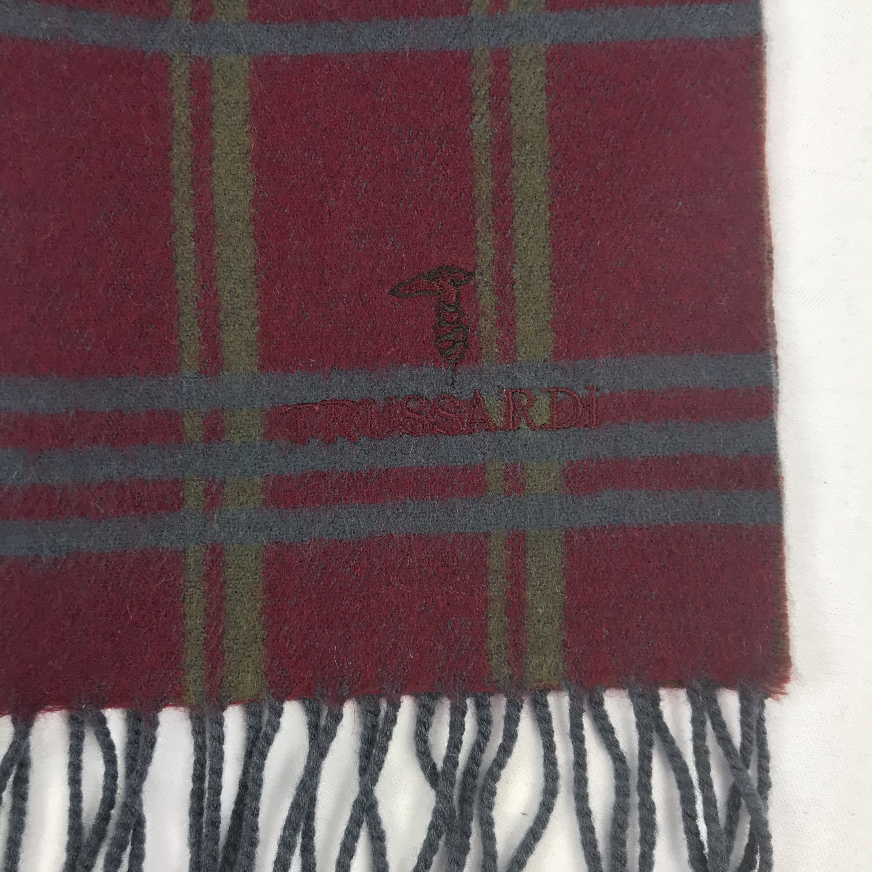 Trussardi Vintage Trussardi Scarf Muffler Wool Cashmere Scarves Size ONE SIZE - 4 Thumbnail