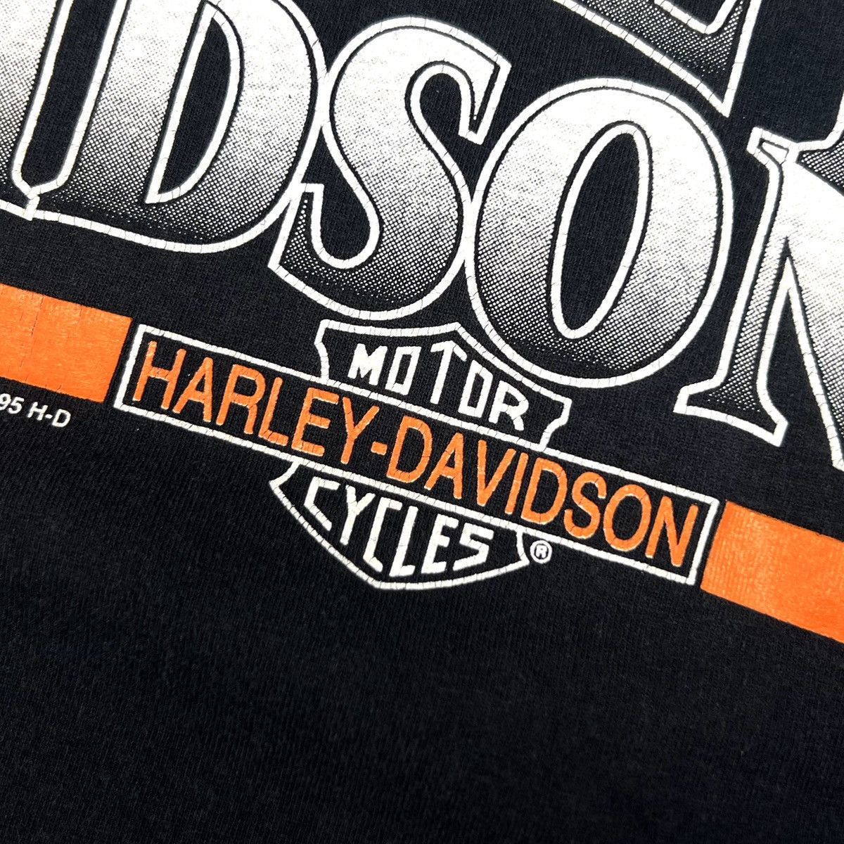 Band Tees × Harley Davidson × Vintage Vintage 1995 Harley Davidson USA Black Cotton Moto T Shirt Size US M / EU 48-50 / 2 - 15 Thumbnail