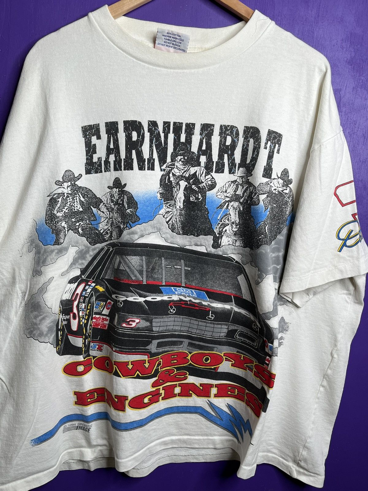 NASCAR × Vintage Vintage 90s NASCAR Dale Earnhardt cowboys & engines AOP tee Size US XXL / EU 58 / 5 - 3 Thumbnail