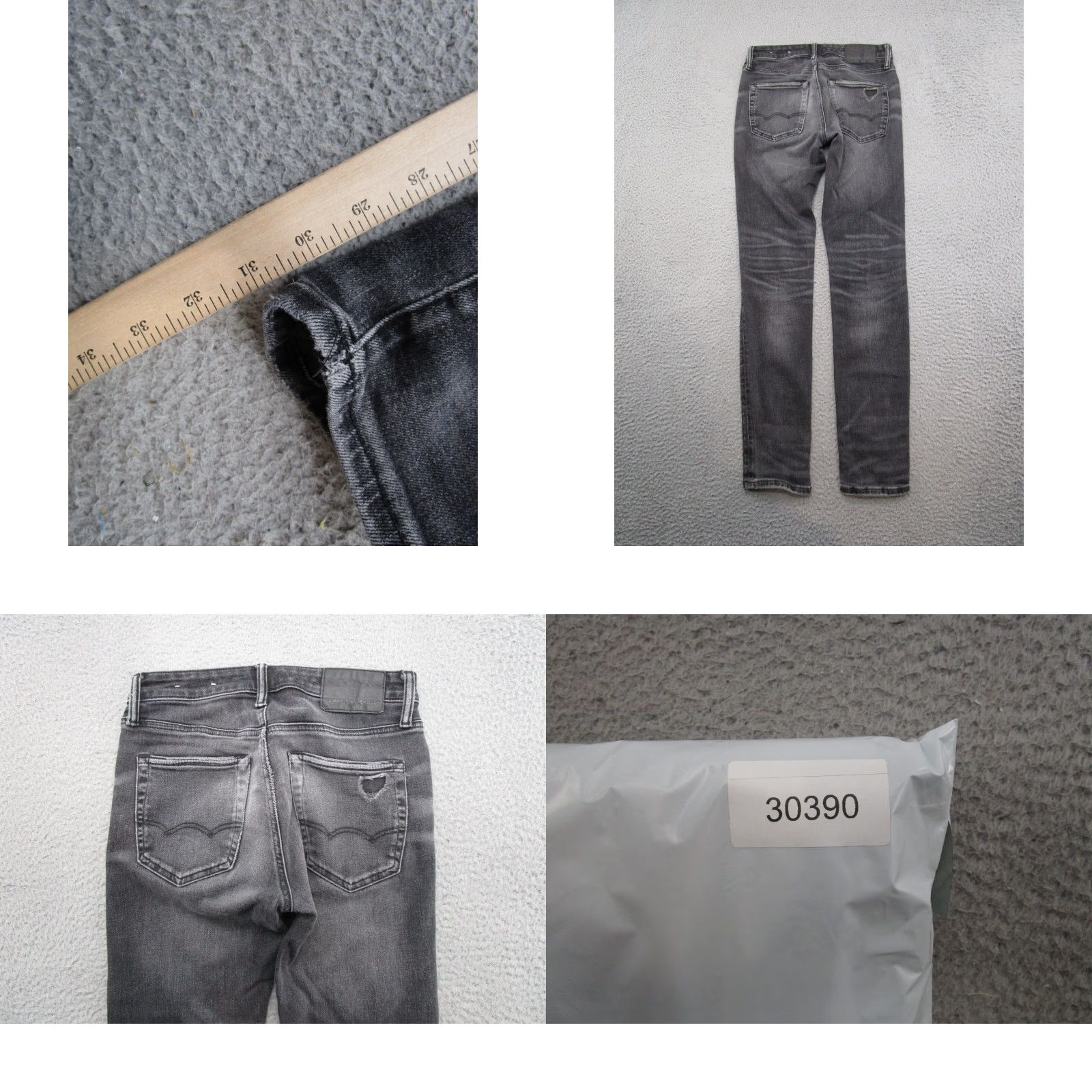 American Eagle Outfitters American Eagle Airflex Athletic Skinny Black Denim Jeans Size 28x32 Men's Regular Stretch Inseam 32in Size US 28 / EU 44 - 9 Thumbnail