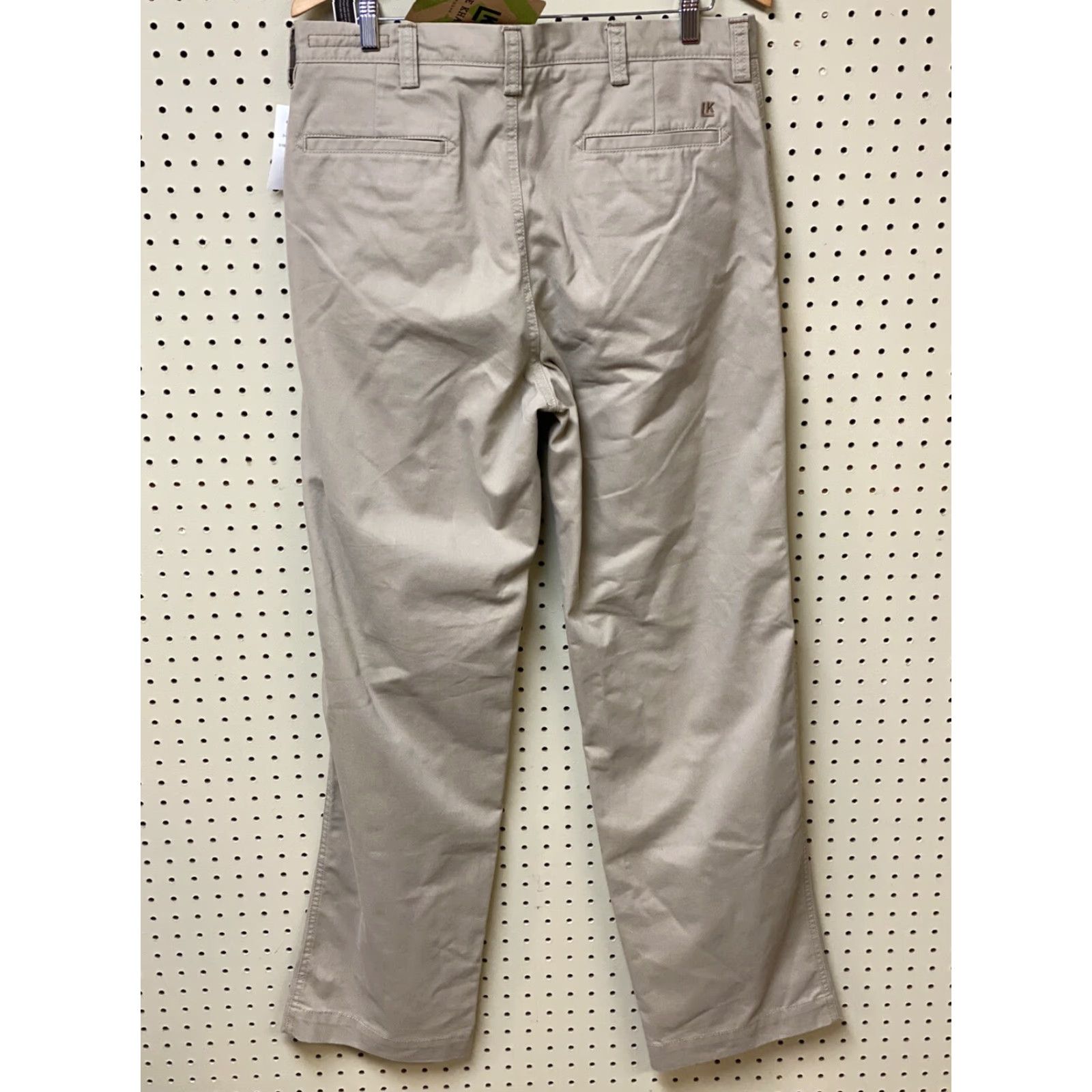 Haggar Haggar Khaki Pants Mens 34x34 Relaxed Straight Flat Front Cotton Blend Brown 34 Inseam Style Khaki Size US 34 / EU 50 - 2 Thumbnail