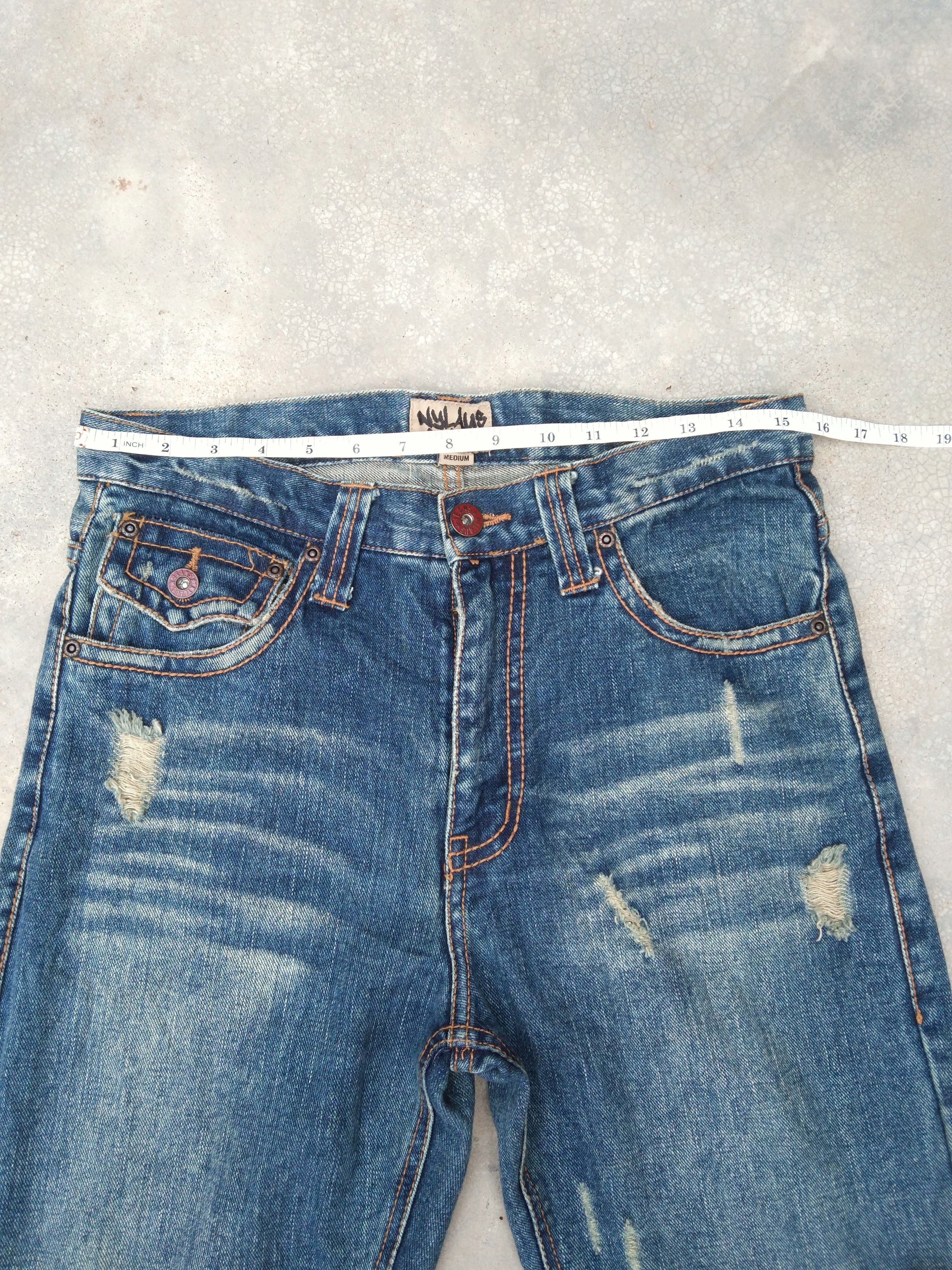 Japanese Brand Vintage Nylaus Jeans Boot Cut 31x34 Size US 31 - 3 Thumbnail
