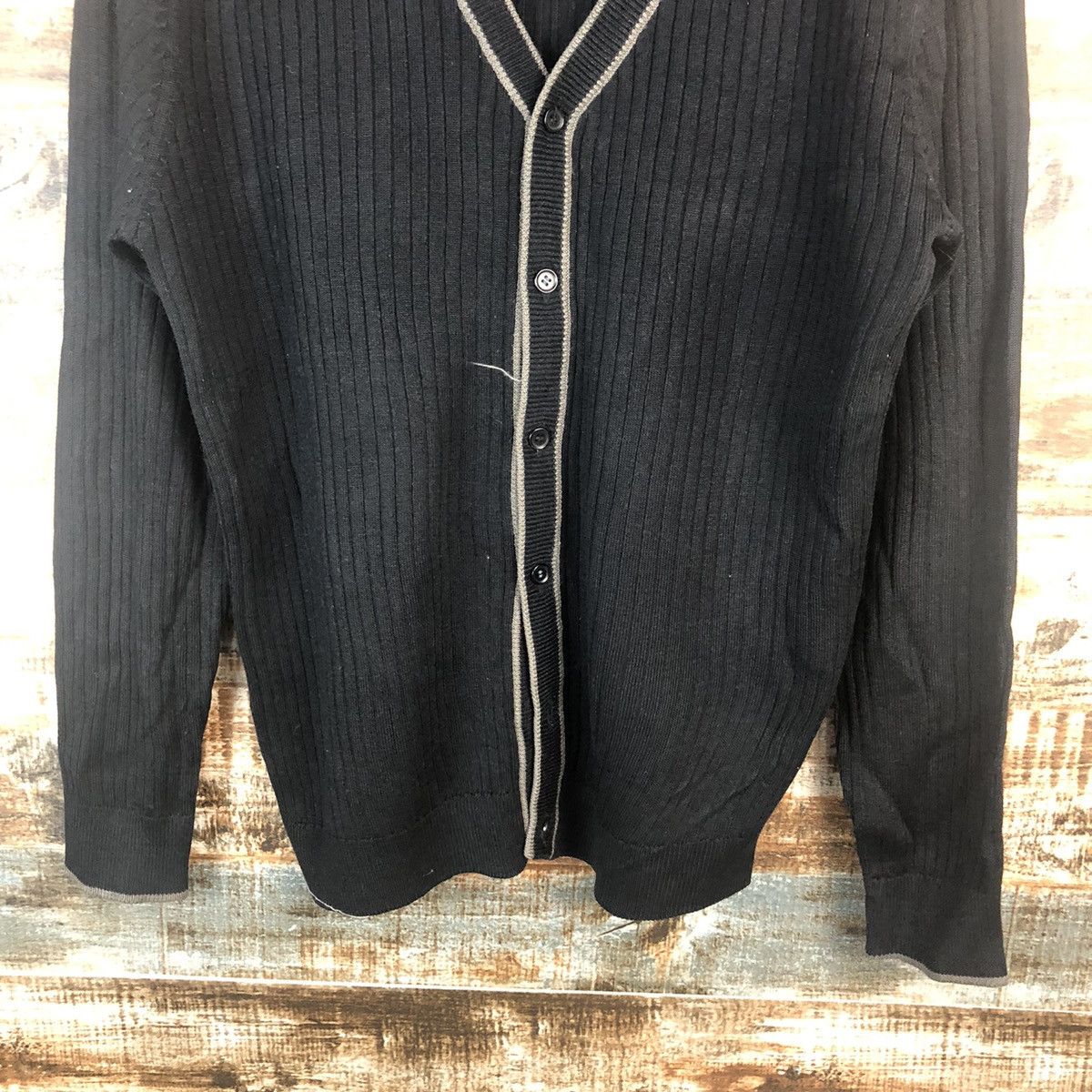 Japanese Brand UJ Black vintage plain Cardigan Knitwear #A2267 Size US M / EU 48-50 / 2 - 6 Thumbnail