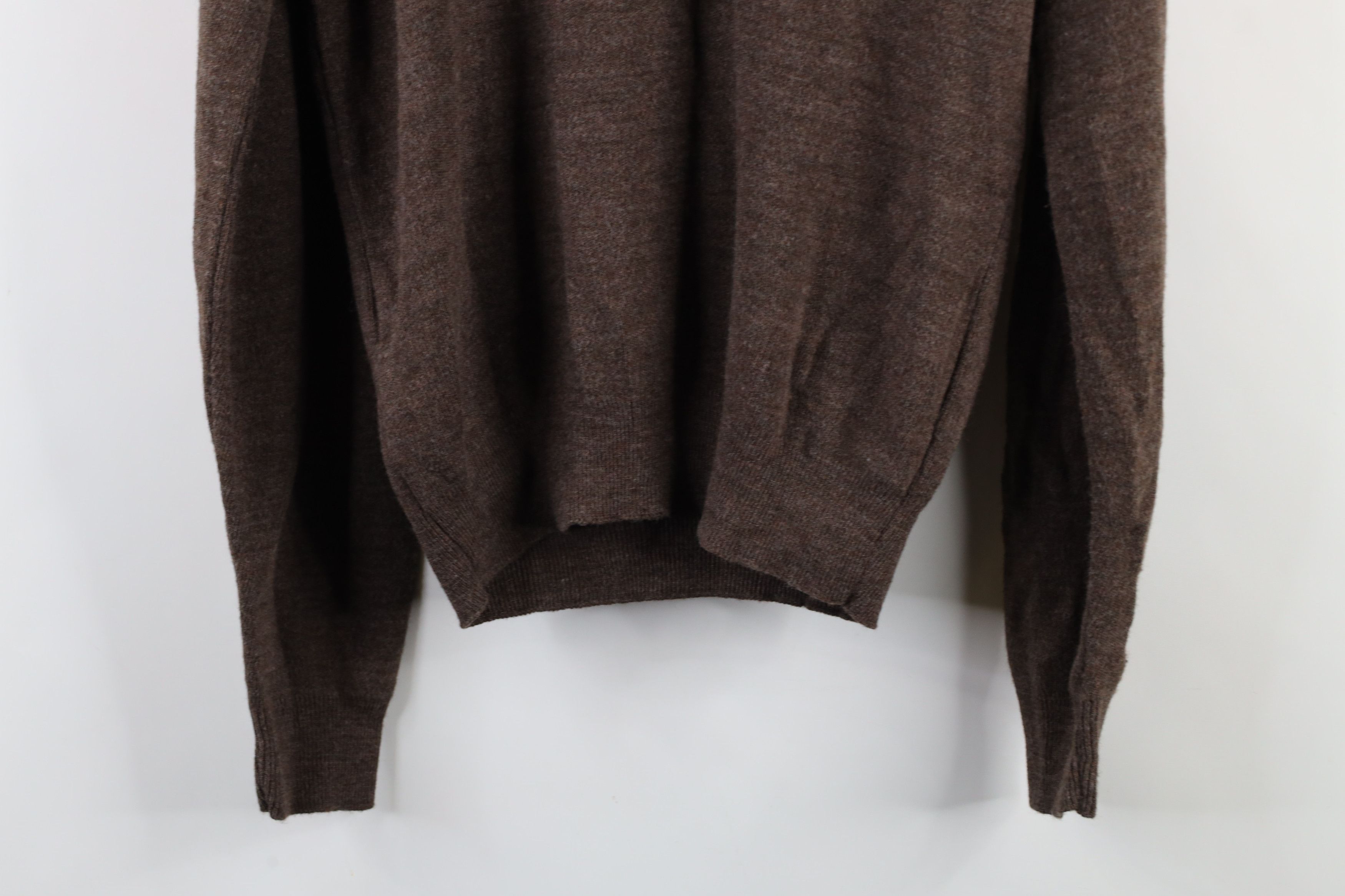 Vintage Vintage 70s Streetwear Blank Knit V-Neck Sweater Brown USA Size US M / EU 48-50 / 2 - 10 Thumbnail
