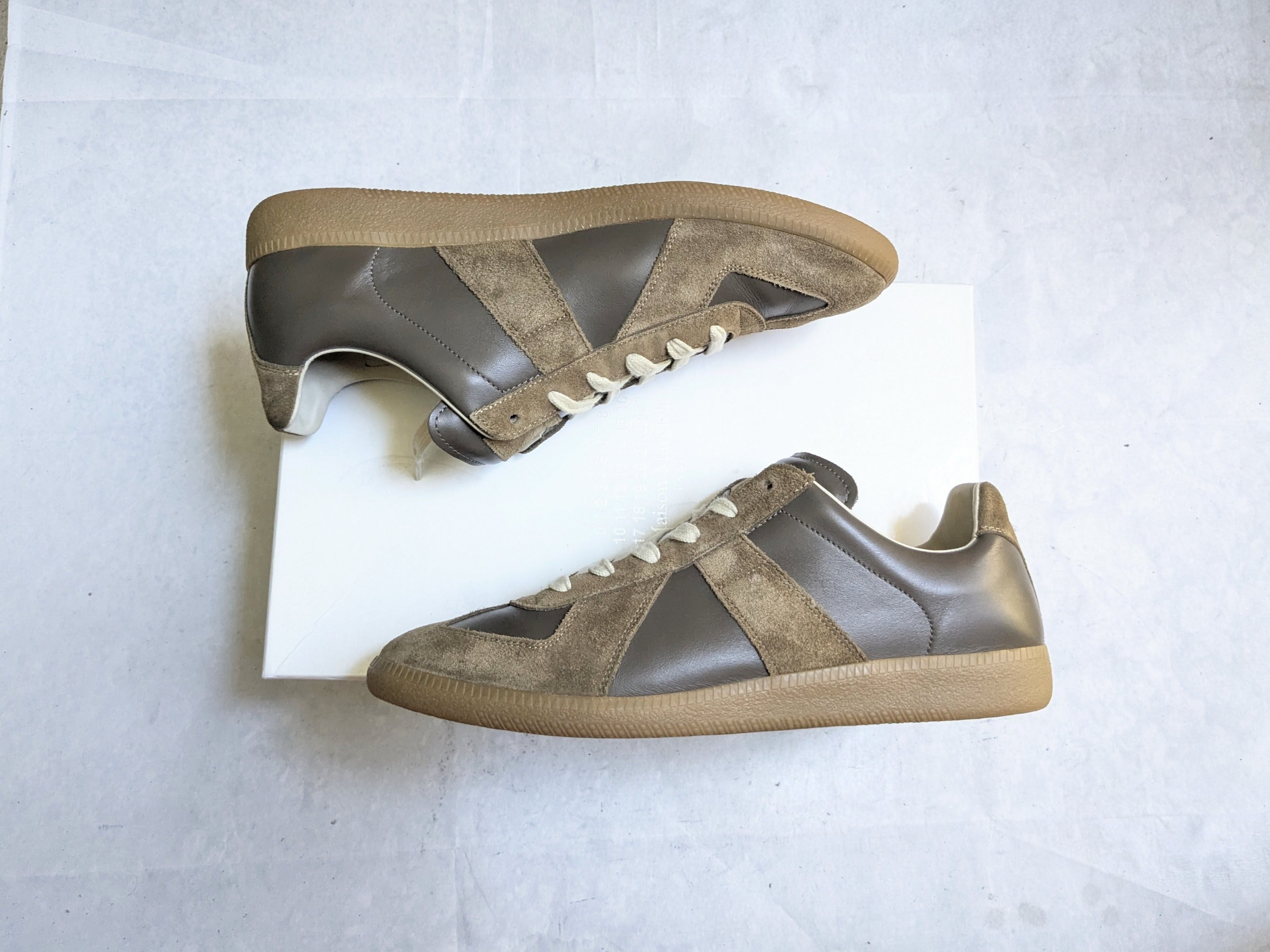 Maison Margiela Maison Margiela GAT Replica Olive Green 10 43 Suede Leather Size US 10 / EU 43 - 4 Thumbnail