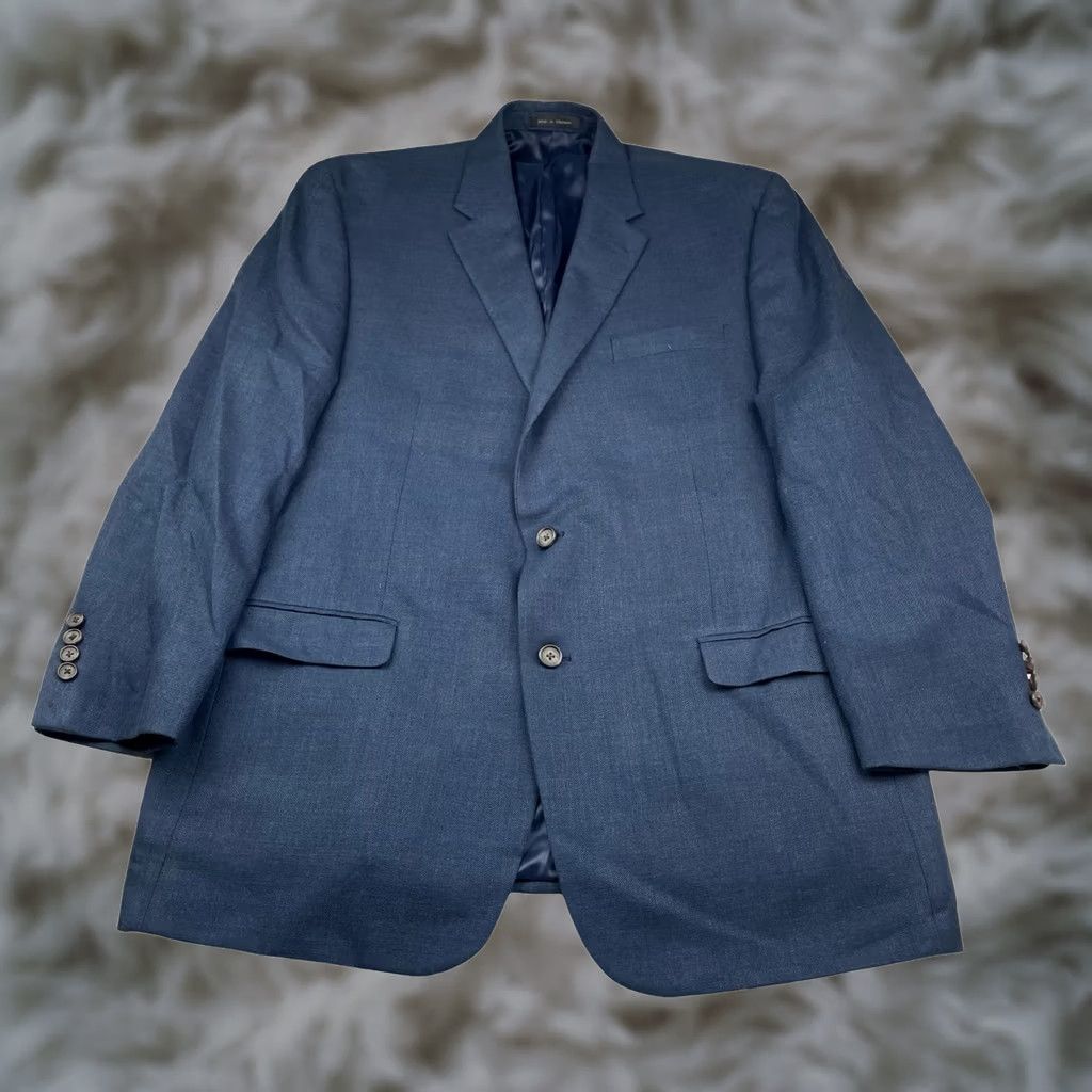 Ralph Lauren Ralph Lauren LRL Men’s Navy Blue Linen Blend Blazer 46L Two-Button Size 46R - 1 Thumbnail