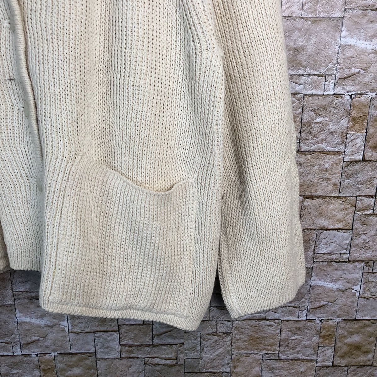 Homespun Knitwear × Japanese Brand Anne Marie Berretta White Knitwear cardigan #A289 Size L / US 10 / IT 46 - 8 Thumbnail