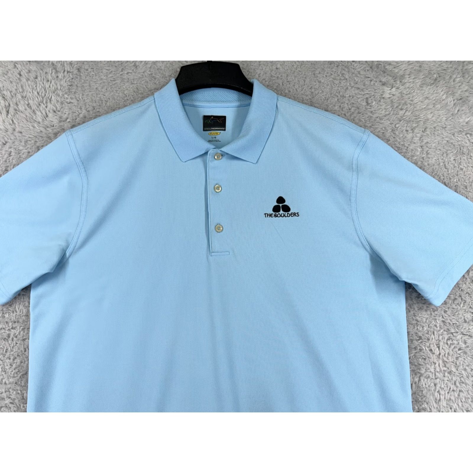 Vintage Greg Norman Polo Shirt Mens Large Blue Golf Play Dry Shirt Size US L / EU 52-54 / 3 - 6 Thumbnail