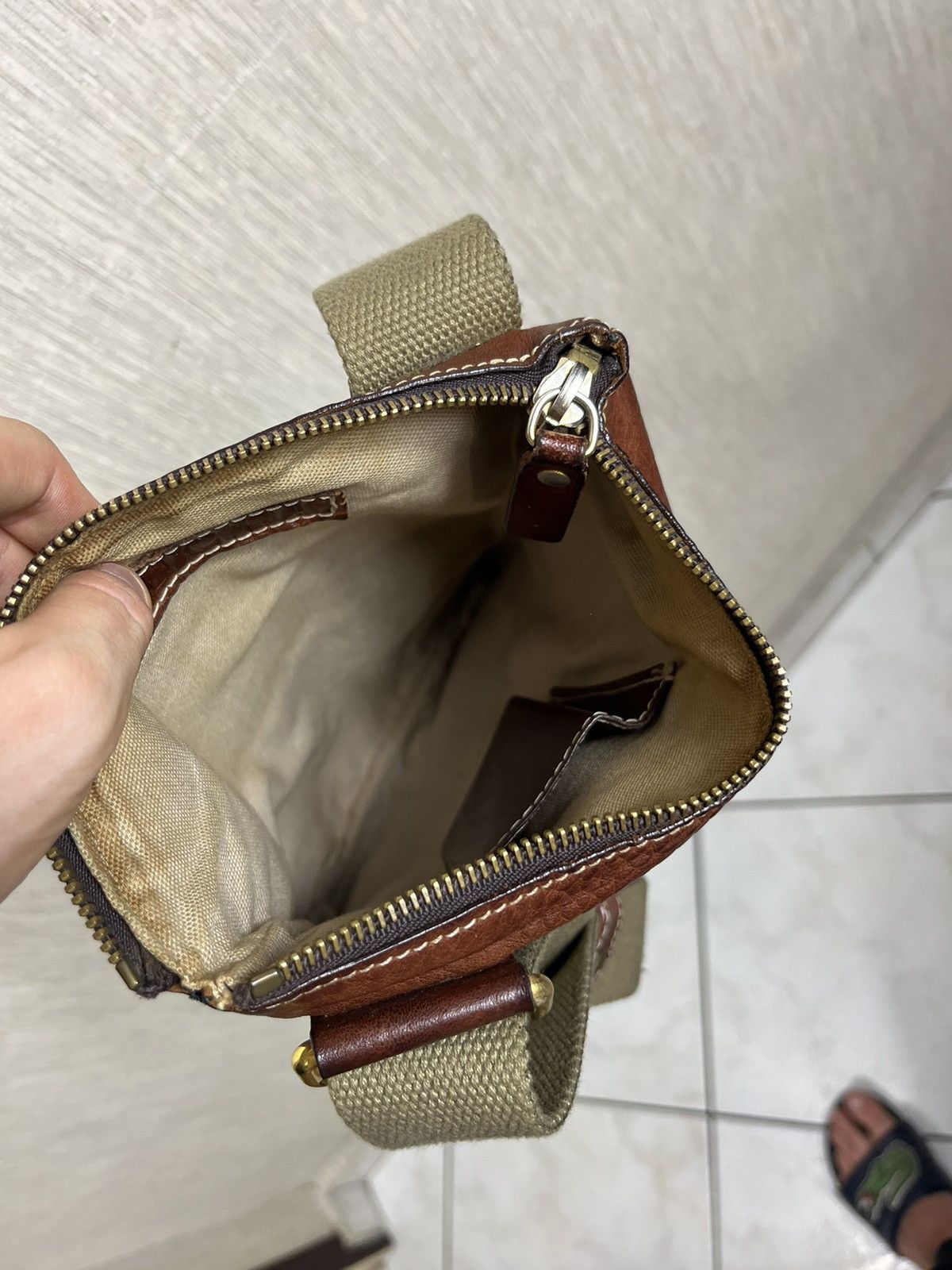 Vintage rare Gucci vintage canvas messenger bag GG monogram leather Size ONE SIZE - 25 Thumbnail