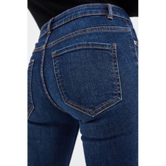Zara Zara Trafaluc Dark Blue Mid-Rise Skinny Jeans Size 27" / US 4 / IT 40 - 5 Thumbnail