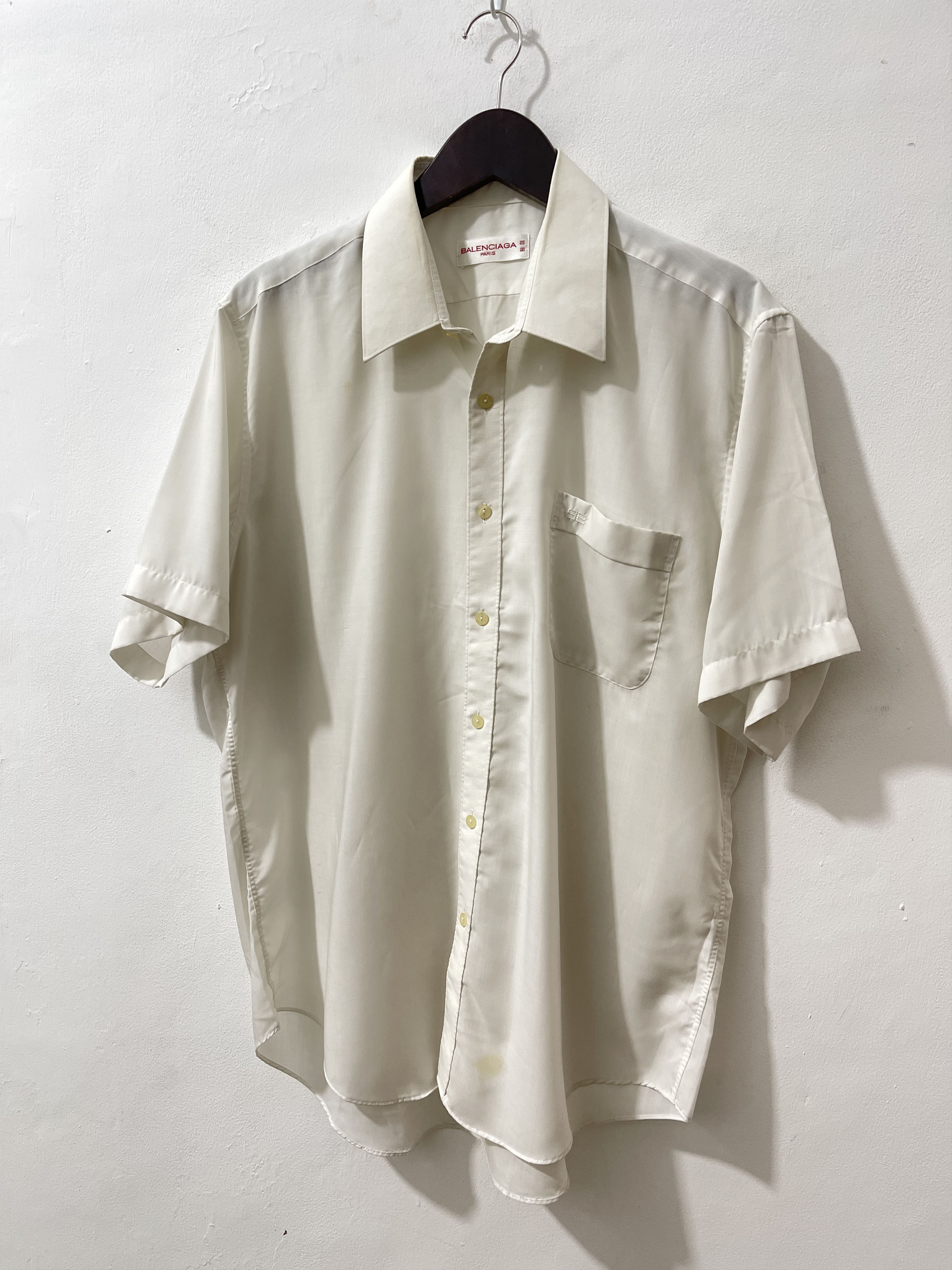 Balenciaga Vintage Balenciaga White Formal Shirts Size US L / EU 52-54 / 3 - 2 Thumbnail