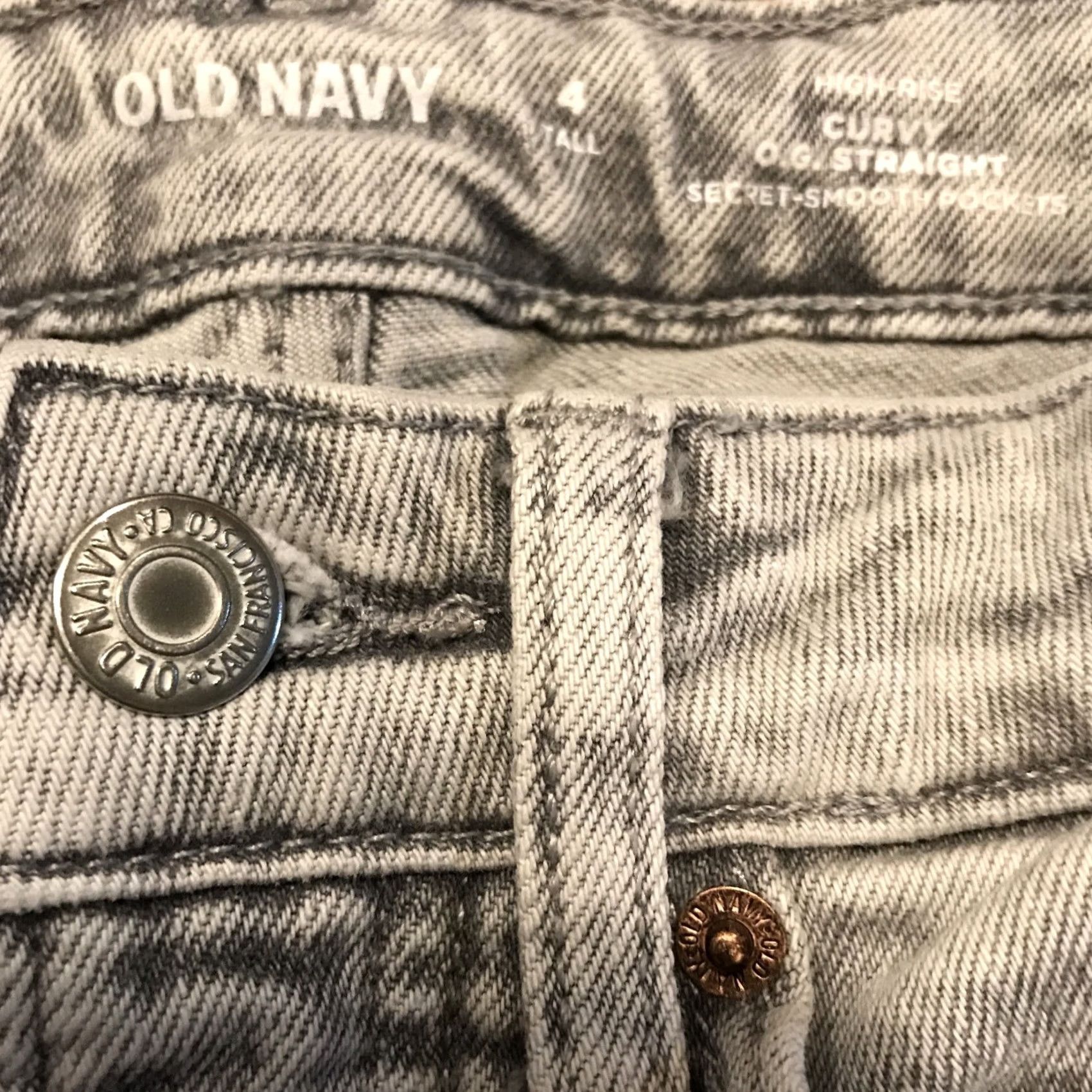 Old Navy Old Navy Jeans Women 4 Tall Button Fly Curvy Straight Denim 31in Inseam Gray Cotton Blend B16 Womens Size 27" / US 4 / IT 40 - 2 Thumbnail