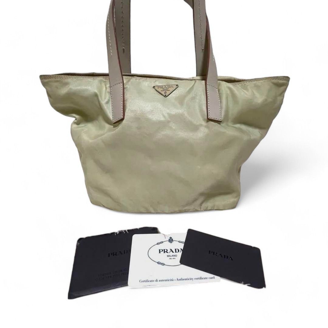 Prada Prada - Tessuto Basic Nylon Lino Beige Handbag City Card Size ONE SIZE - 4 Thumbnail